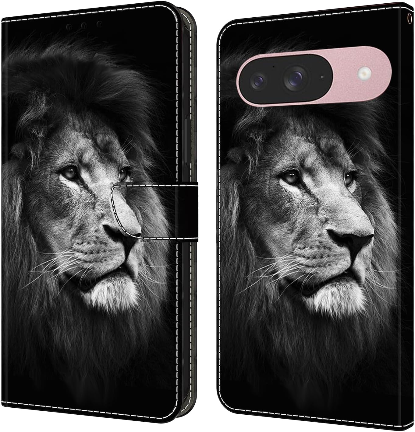 iTape Graffiti wallet phone case for Google Pixel 9, shockproof phone case, card slot wallet, flip stand phone case