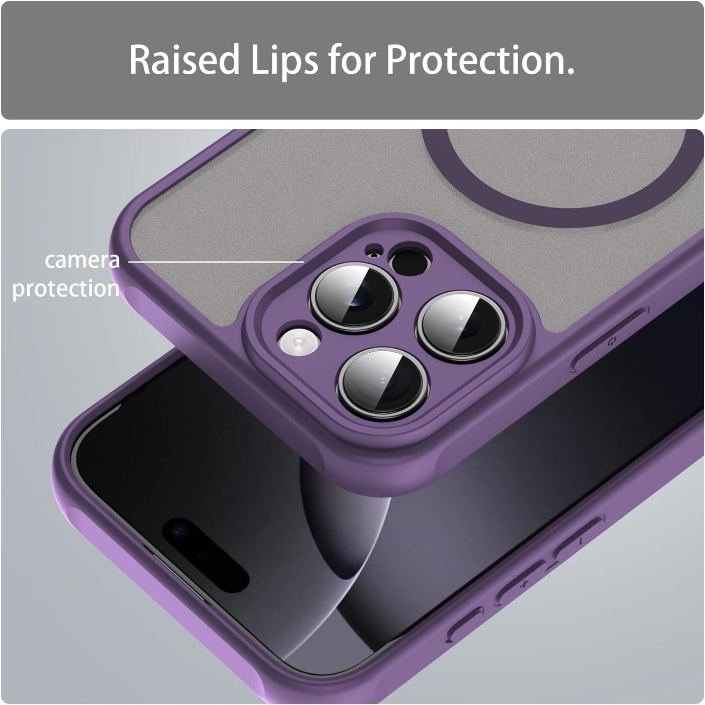 Magnetic translucent case for iPhone 16 Pro max, supports wireless charging, Shockproof slim protective case for iPhone 16 Pro max Shock-resistant slim case Blue
