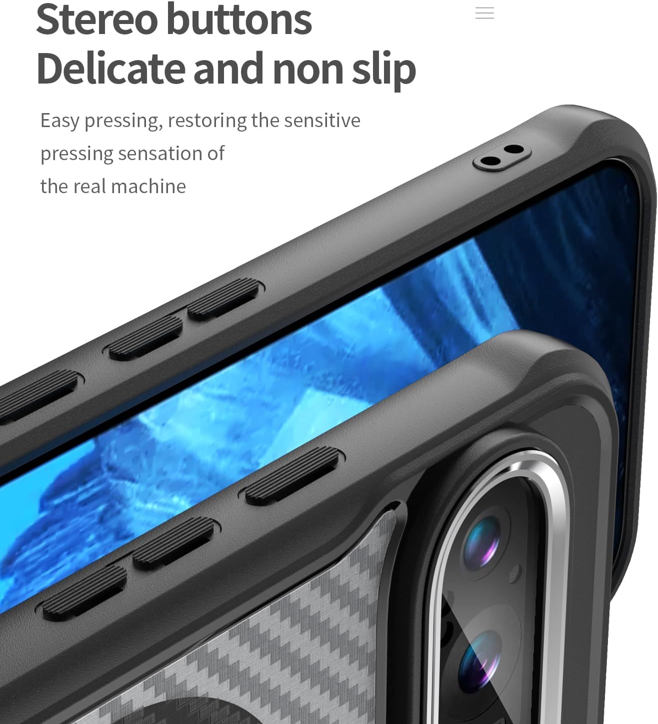 iTape Magnetic carbon fibre case for Google Pixel 9 Pro, support wireless charging, carbon fibre shockproof slim case Black