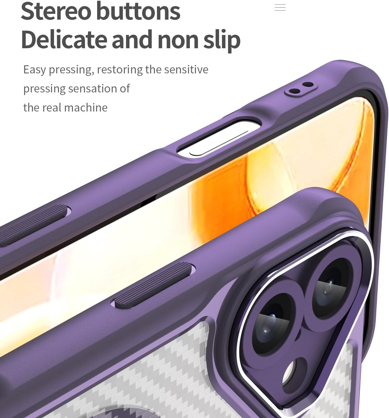 Magnetic carbon fibre case for iPhone 16 Plus, support wireless charging, carbon fibre shockproof slim case Black