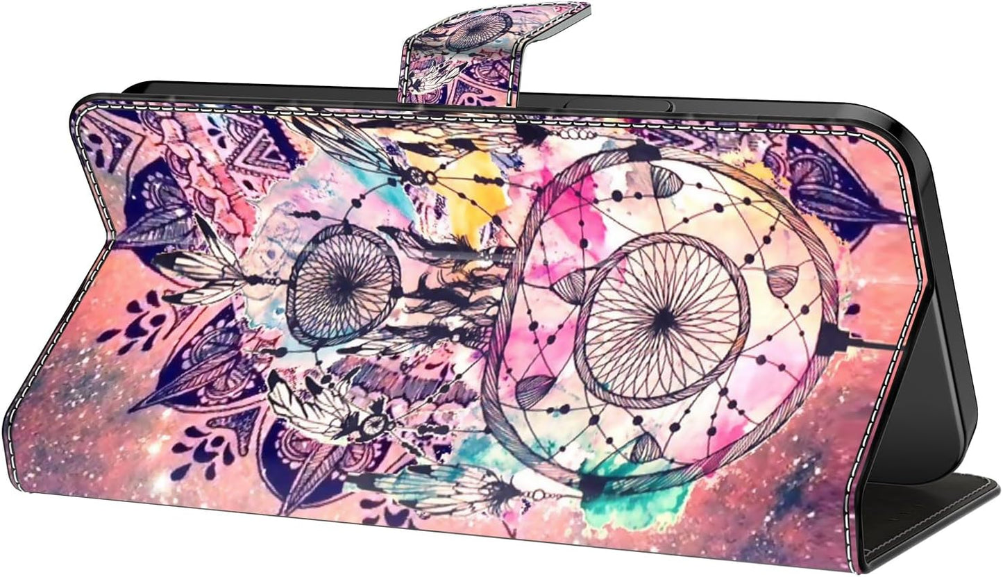 iTape Graffiti wallet phone case for Google Pixel 9, shockproof phone case, card slot wallet, flip stand phone case