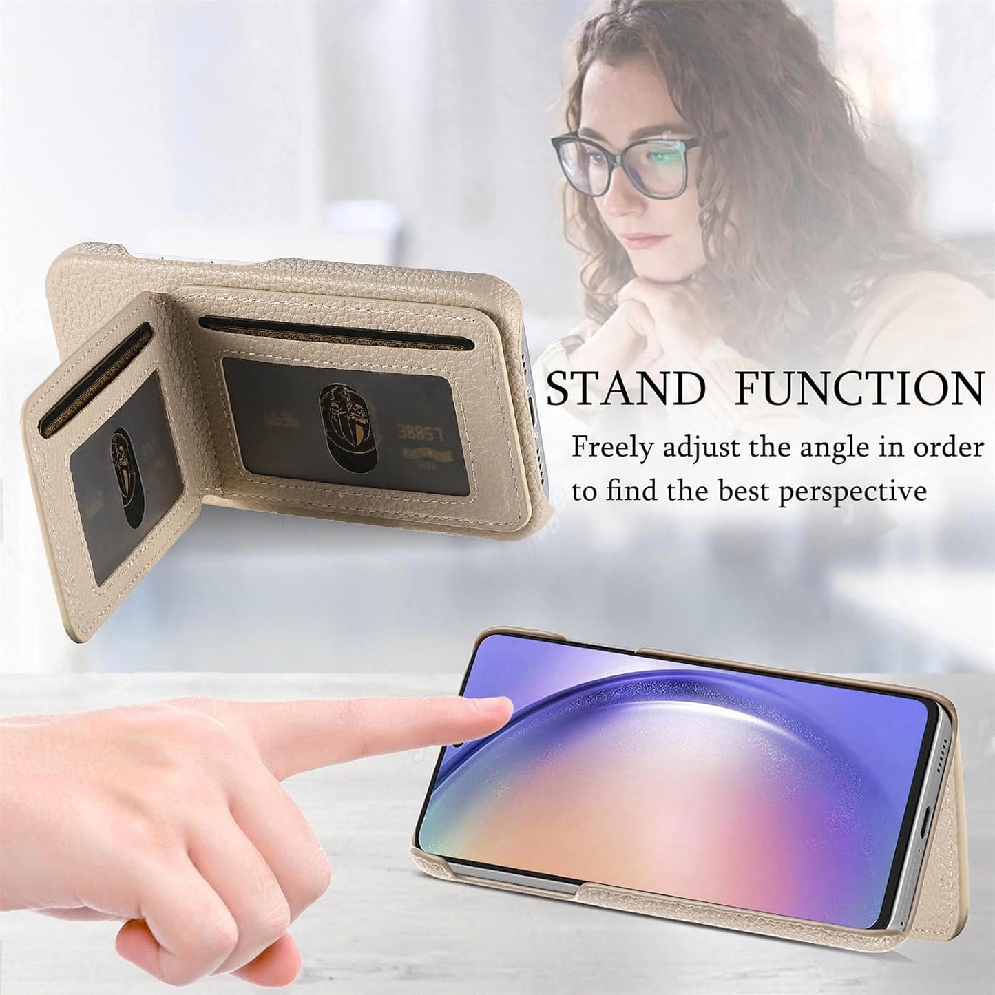 iTape 2 in 1 Wallet Phone Case for OPPO Find X8 Pro, Shockproof Ultra-thin Phone Case, RFID Anti-theft Wallet Brown