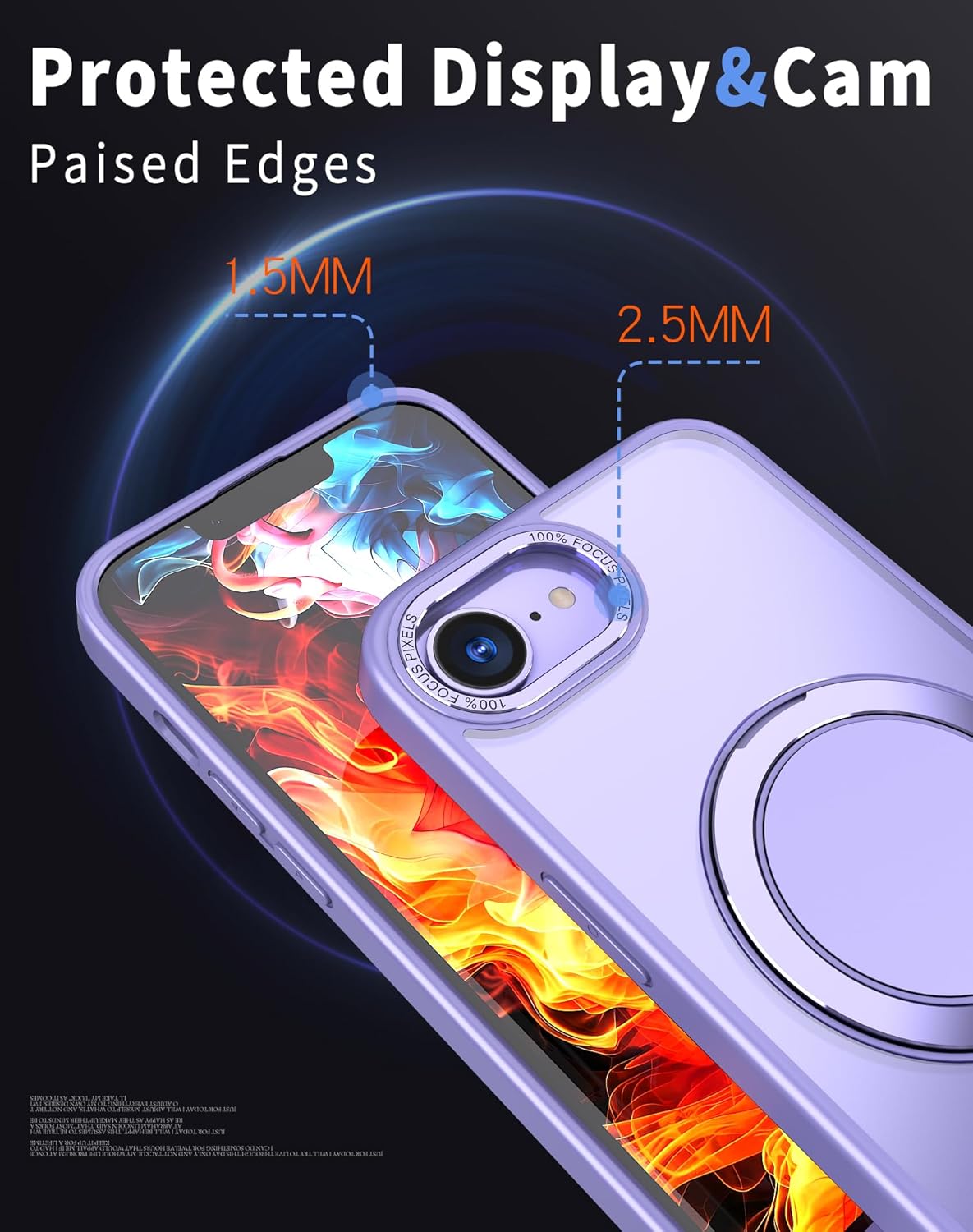 Magnetic phone case for iPhone 16E, mechanical gear 360° rotating bracket supports wireless charging, shockproof ultra-thin shell