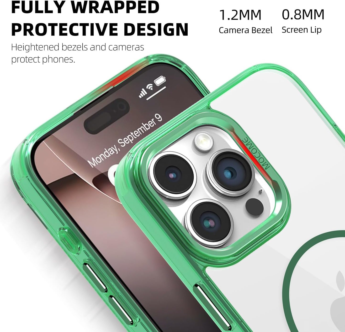Magnetic transparent phone case for iPhone 16 Pro max, supports wireless charging, military-grade drop-proof, compatible with iPhone 16 Pro max Car magnetic bracket 2 in 1 magnetic card holder