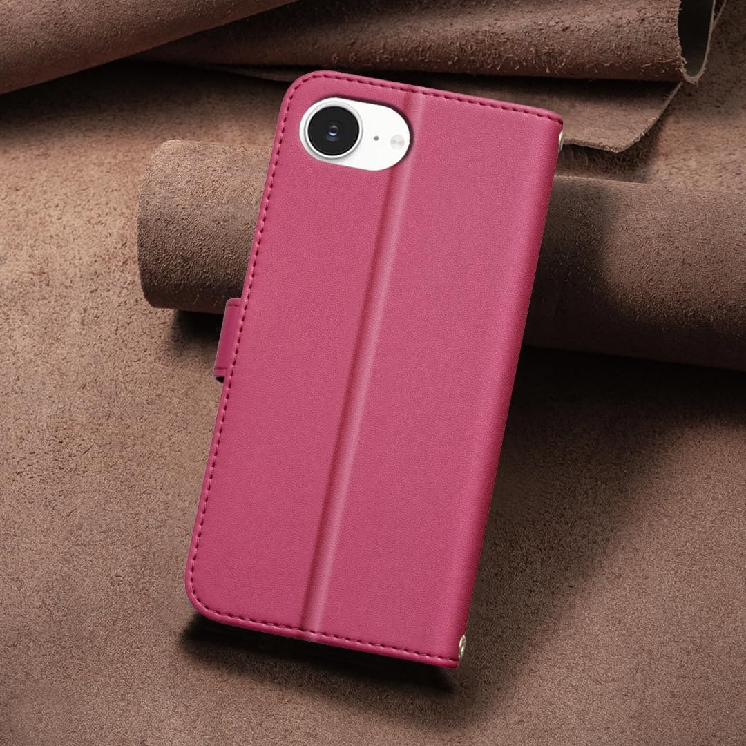 Plaid Wallet Phone Case for iPhone 16E, Wallet Phone Case, Flip Stand, Credit Card Slot Wallet With wrist strap Green