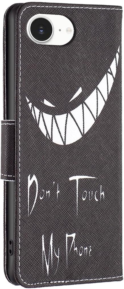 Painted phone case for iPhone 16E, magnetic closure wallet case, multiple card slots, wallet, flip cover, shockproof protection