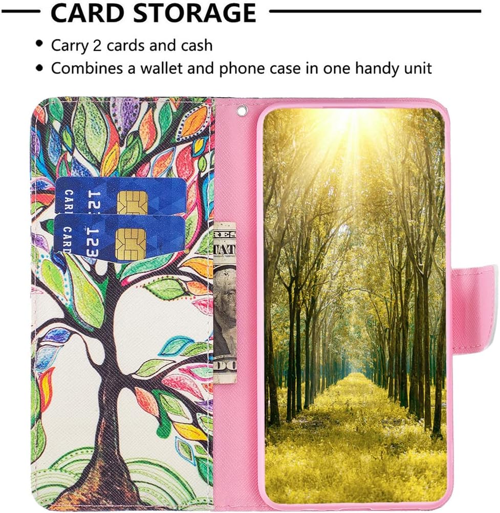 Painted phone case for iPhone 16E, magnetic closure wallet case, multiple card slots, wallet, flip cover, shockproof protection