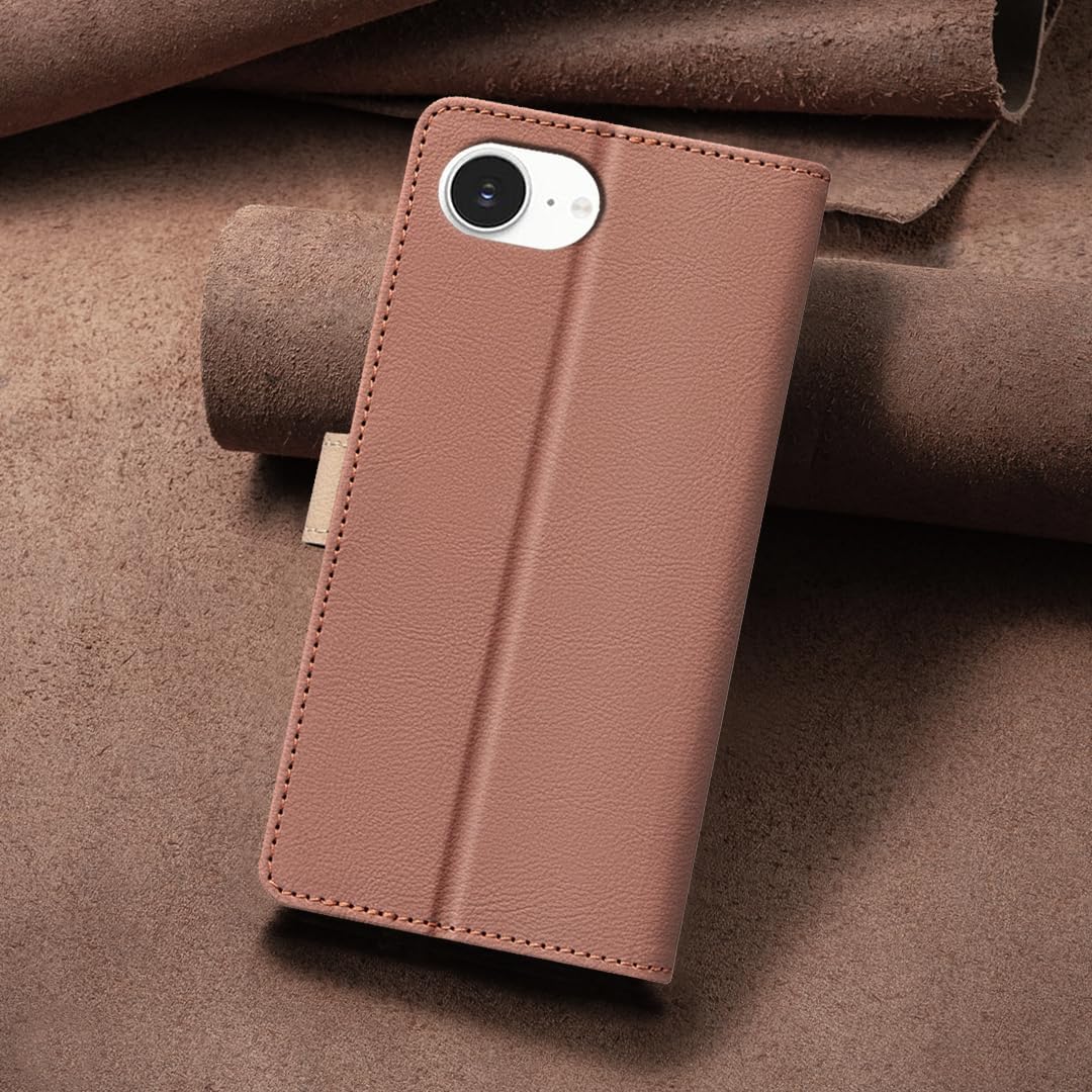 Colorblock Wallet Phone Case for iPhone 16E, Wallet Phone Case (RFID Anti-theft Swipe) Flip Stand, Credit Card Slot Wallet Black