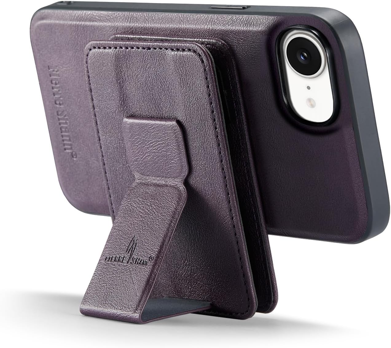 Magnetic Leather Phone Case for iPhone 16E, (RFID) Card Slot Wallet Flip Folding Stand, Wireless Charging Phone Case for iPhone 16E(RFID) Green
