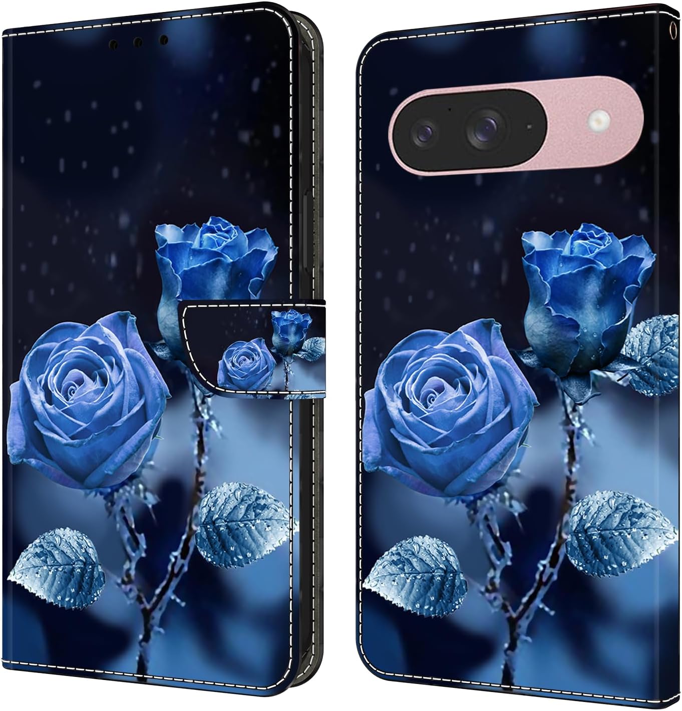 iTape Graffiti wallet phone case for Google Pixel 9, shockproof phone case, card slot wallet, flip stand phone case