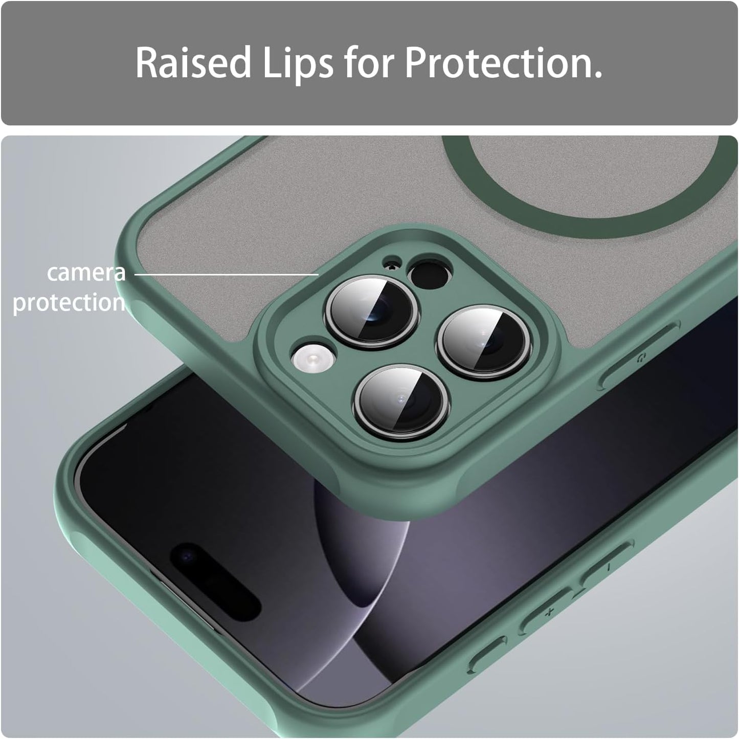 Magnetic translucent case for iPhone 16 Pro max, supports wireless charging, Shockproof slim protective case for iPhone 16 Pro max Shock-resistant slim case Blue