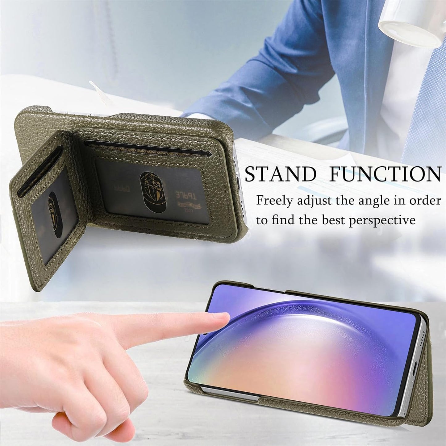iTape 2 in 1 Wallet Phone Case for OPPO Find X8 Pro, Shockproof Ultra-thin Phone Case, RFID Anti-theft Wallet Brown