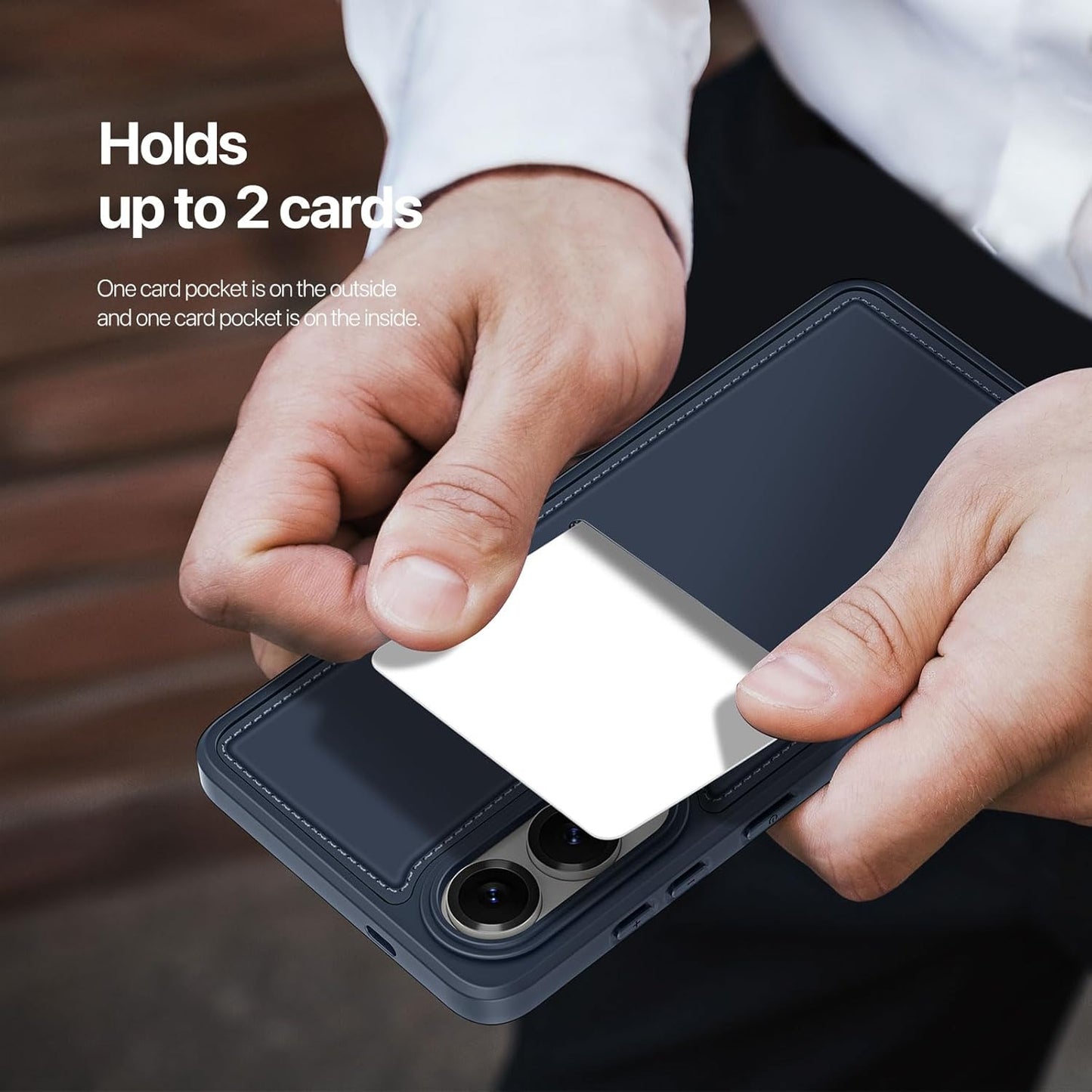 iTape 3 in 1 Magnetic Holder Phone Case for Samsung Galaxy S25 Edge, Wireless Charging Dual Card Phone Case Compatible with Samsung Galaxy S25 Edge RFID anti-theft card Purple