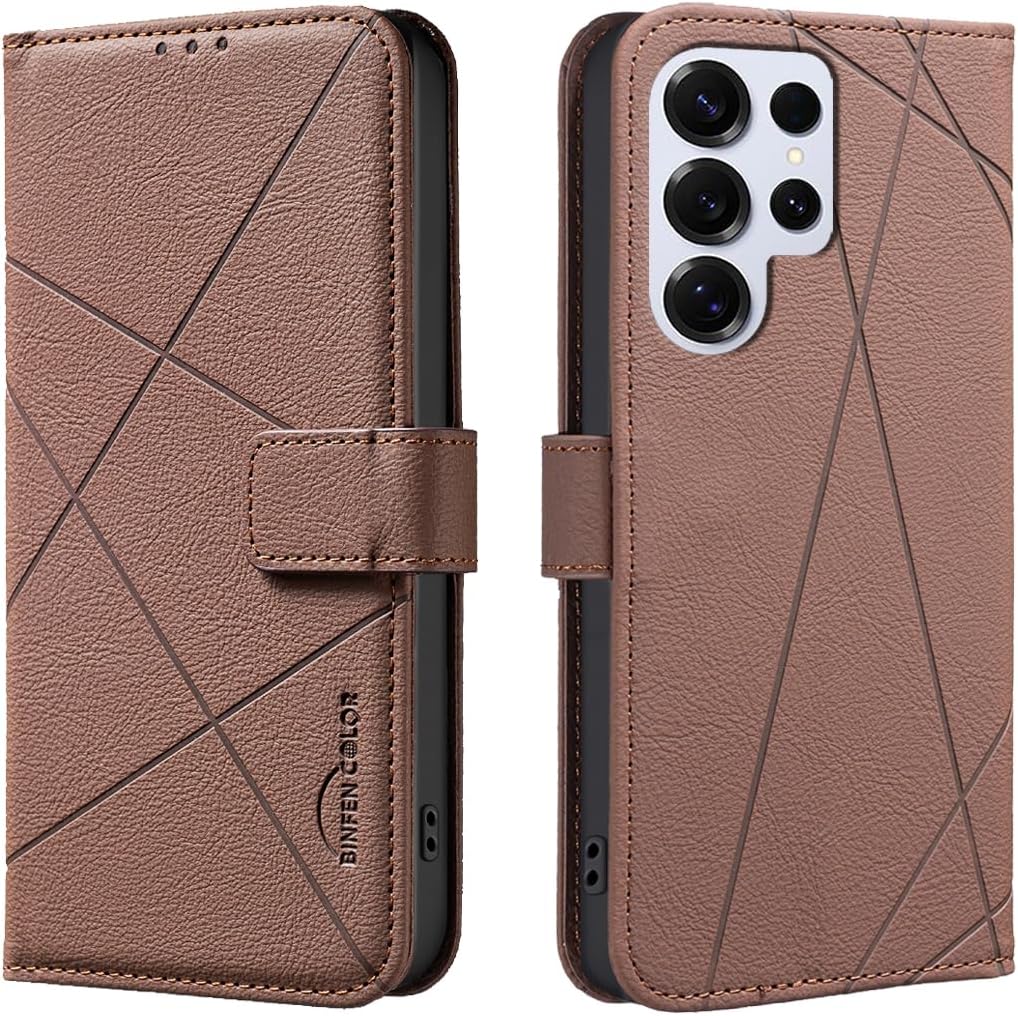 iTape Wallet phone case for Samsung Galaxy S25 Ultra, RFID anti-theft wallet, pressed edge leather case flip cover stand Red
