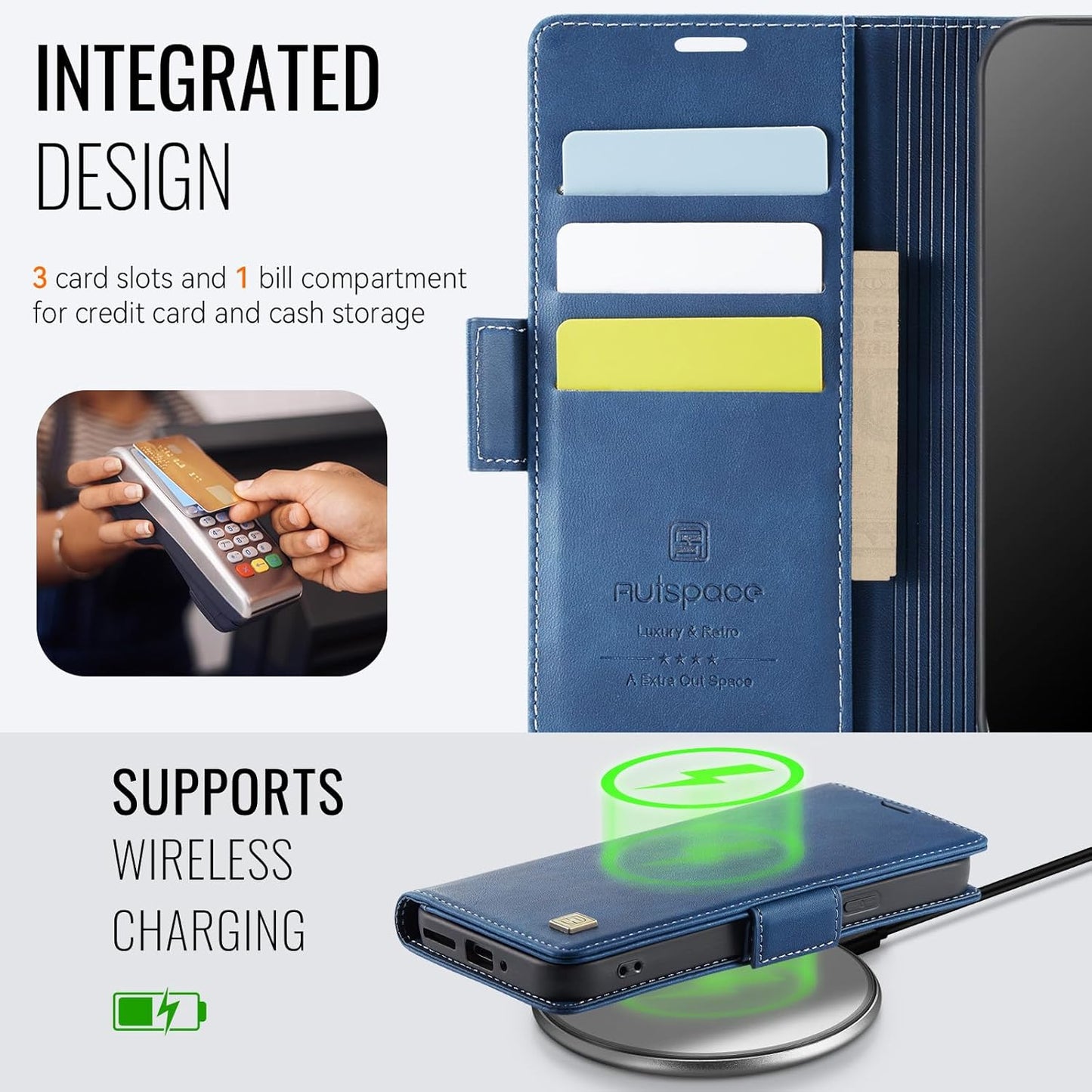 iTape Soft leather wallet case for Google Pixel 9Pro, RFID (anti-theft), wallet card slot flip cover stand for Google Pixel 9Pro Support wireless charging Brown