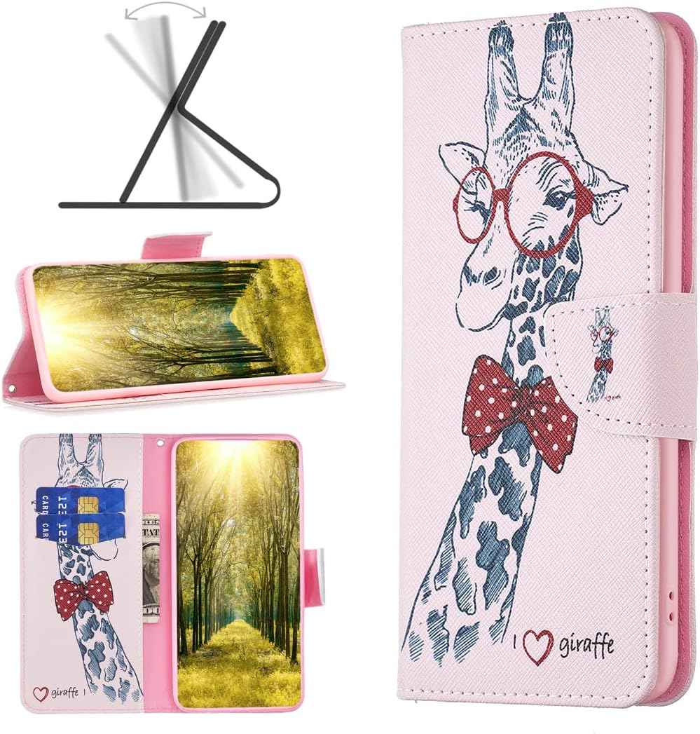 Painted phone case for iPhone 16E, magnetic closure wallet case, multiple card slots, wallet, flip cover, shockproof protection