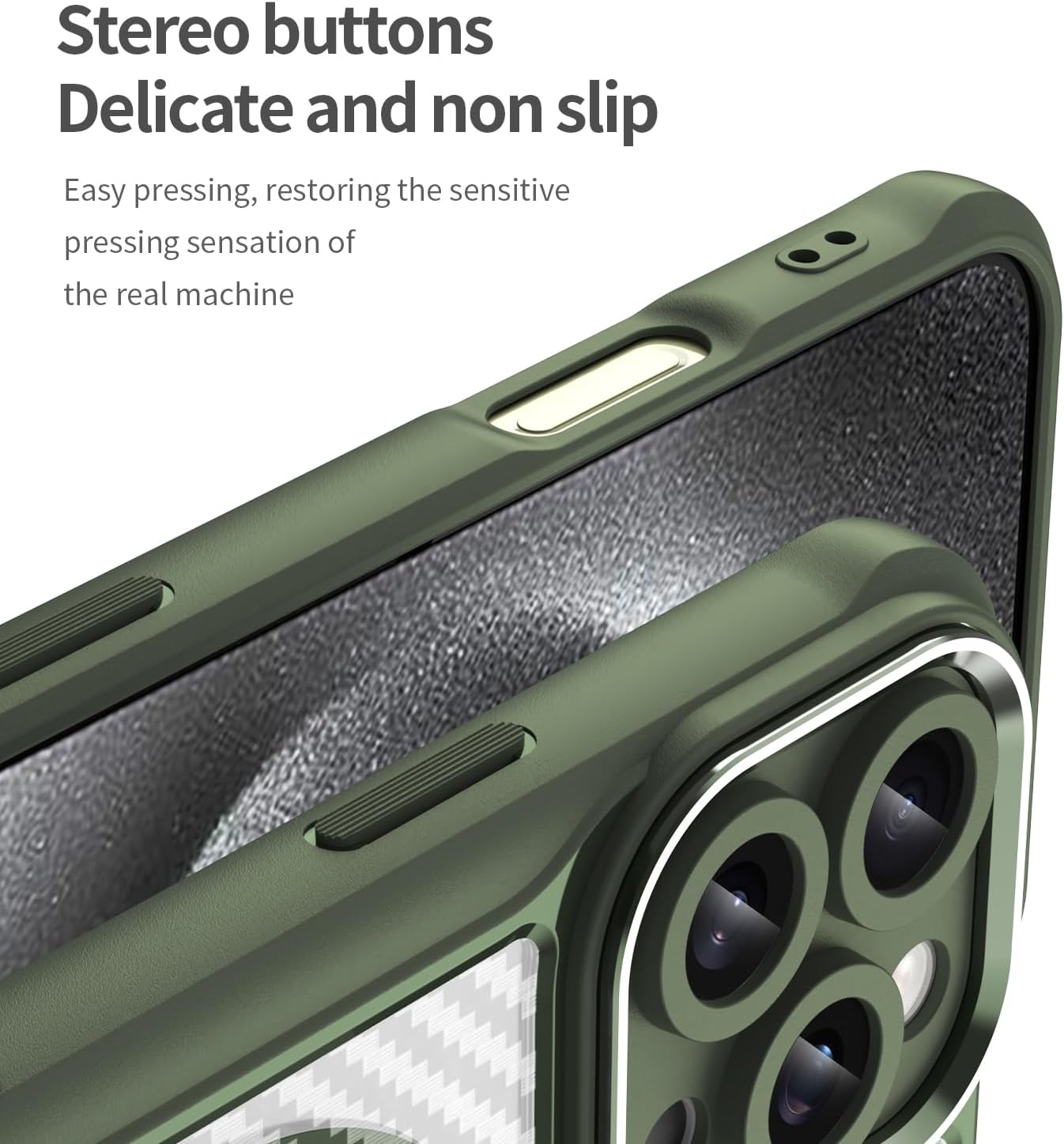 Magnetic carbon fibre case for iPhone 16 Pro max, support wireless charging, carbon fibre shockproof slim case Black