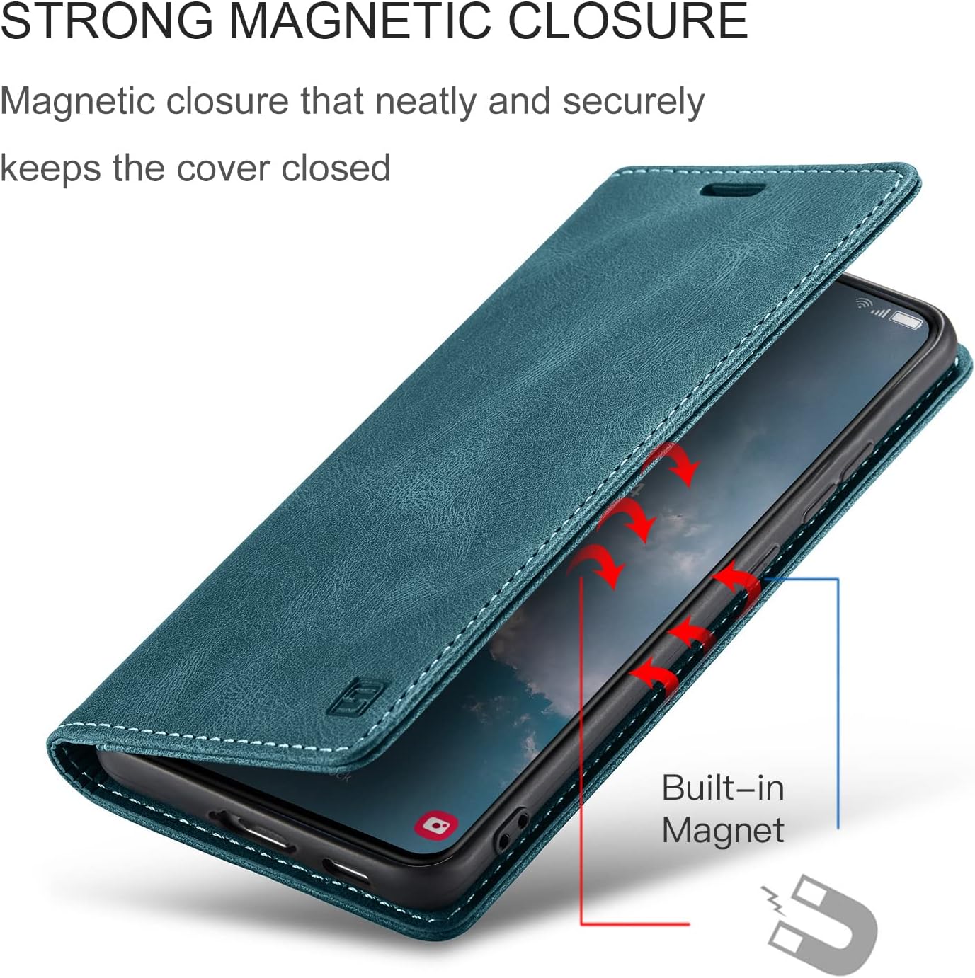 iTape Retro frosted soft leather mobile phone case for Samsung Galaxy S24, RFID (anti-theft swipe), wallet card slot flip cover stand, Green