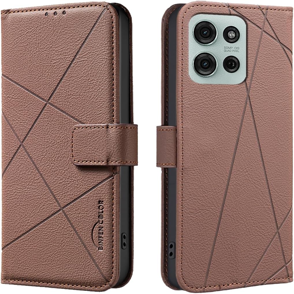 iTape Wallet phone case for Motorola Moto G75, RFID anti-theft wallet, pressed edge leather case flip cover stand Blue