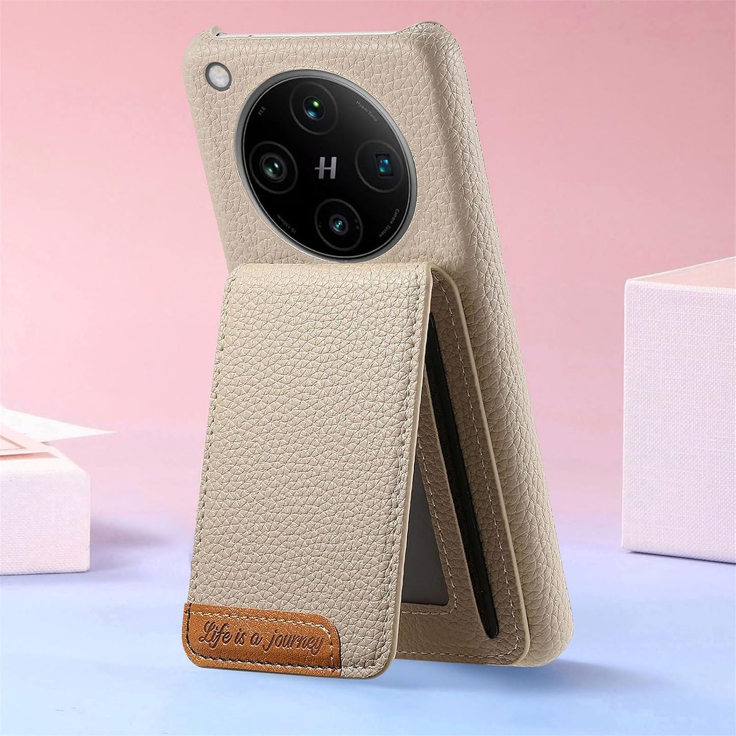 iTape 2 in 1 Wallet Phone Case for OPPO Find X8 Pro, Shockproof Ultra-thin Phone Case, RFID Anti-theft Wallet Brown