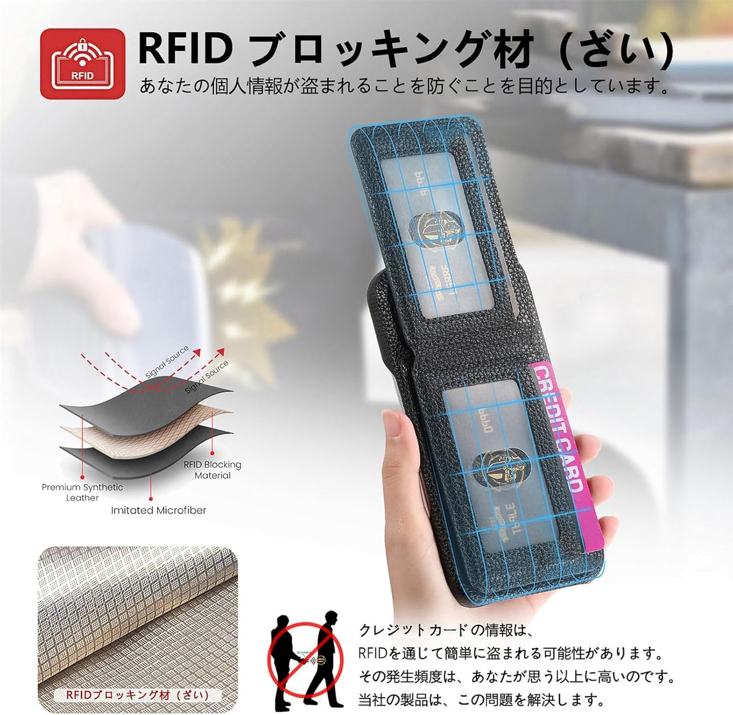 iTape 2 in 1 Wallet Phone Case for Fujitsu arrows We2, Shockproof Ultra-thin Phone Case, RFID Anti-theft Wallet Pink