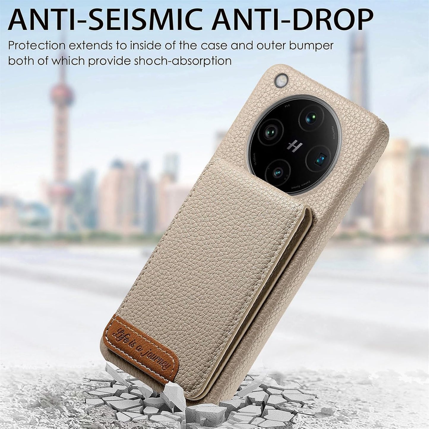 iTape 2 in 1 Wallet Phone Case for OPPO Find X8 Pro, Shockproof Ultra-thin Phone Case, RFID Anti-theft Wallet Brown