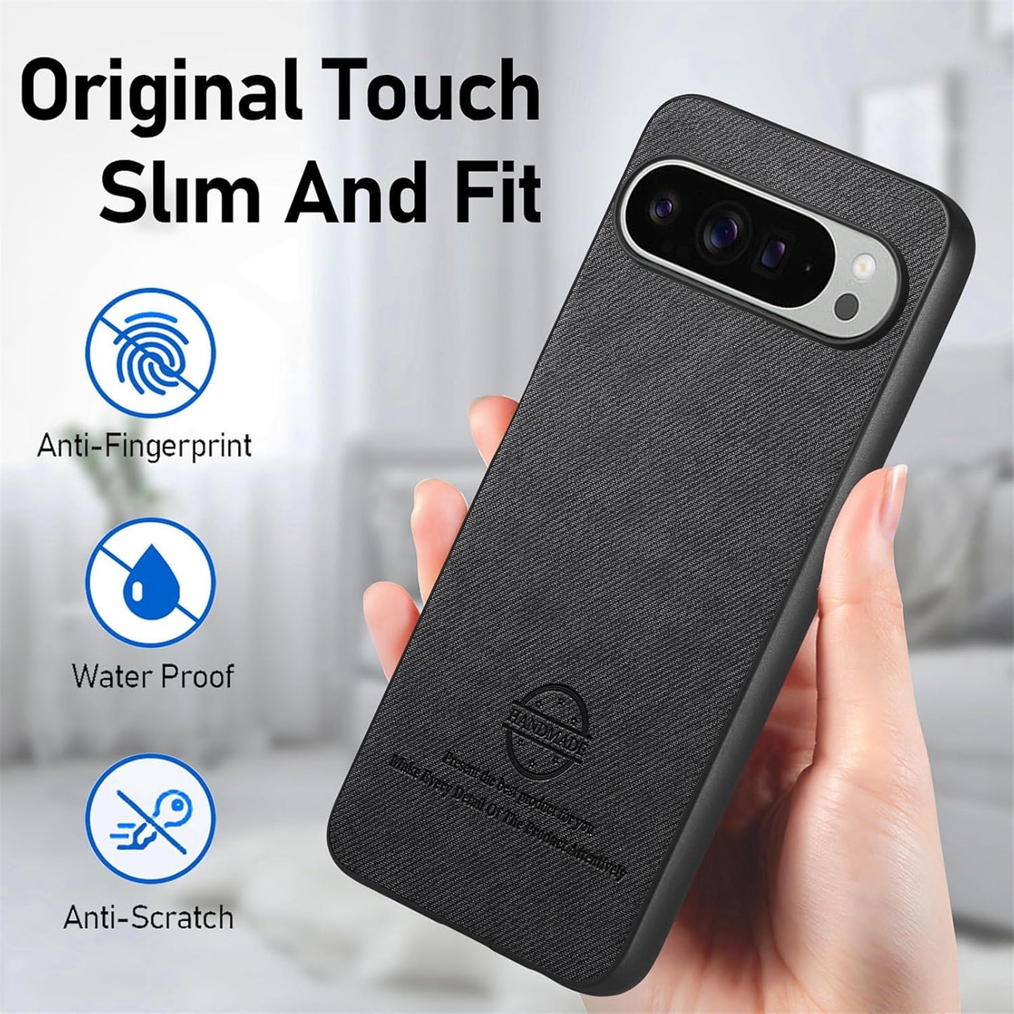 iTape Twill Phone Case for Google Pixel 9 Pro XL, Shockproof Ultra-thin Phone Case, Supports Wireless Charging Green