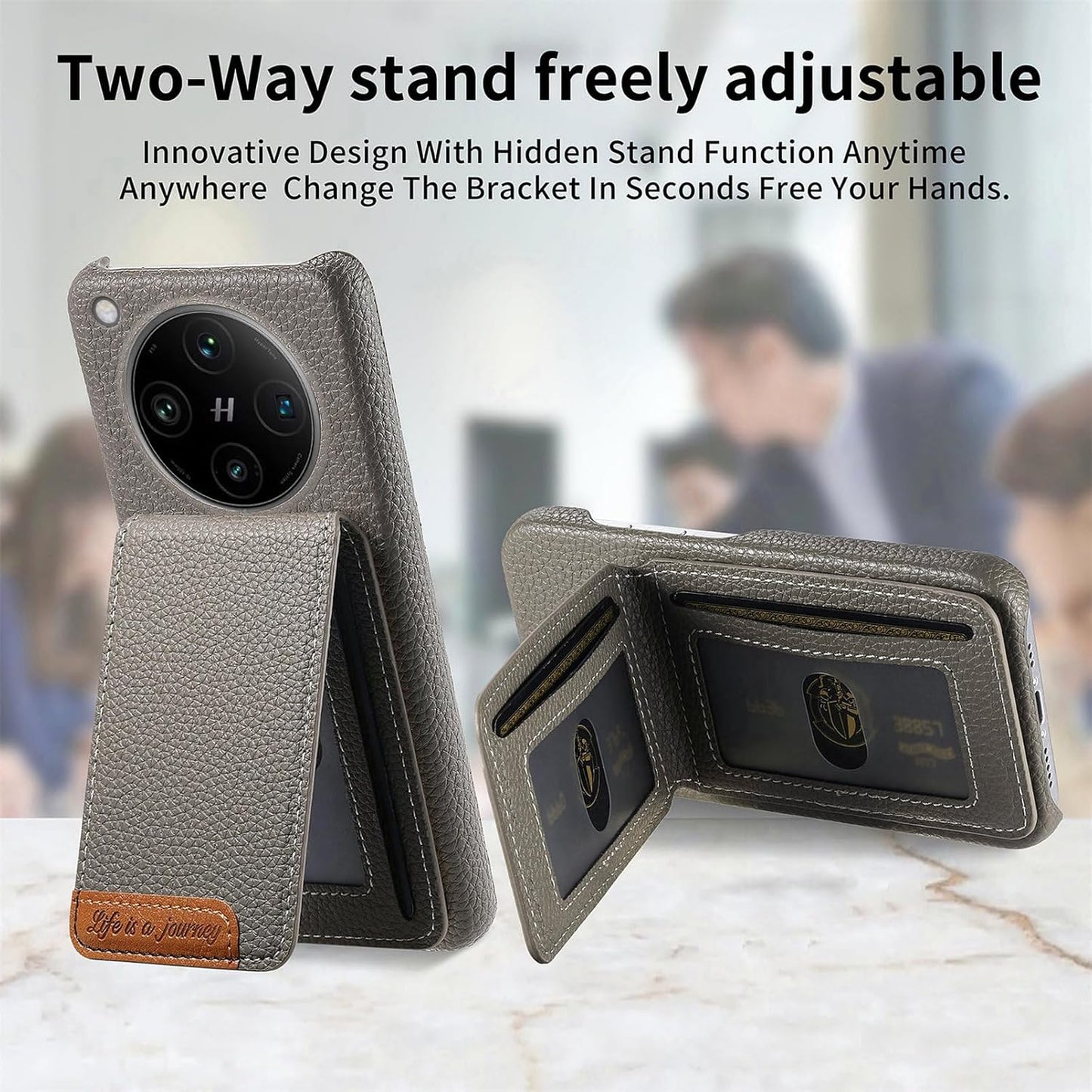 iTape 2 in 1 Wallet Phone Case for OPPO Find X8 Pro, Shockproof Ultra-thin Phone Case, RFID Anti-theft Wallet Brown