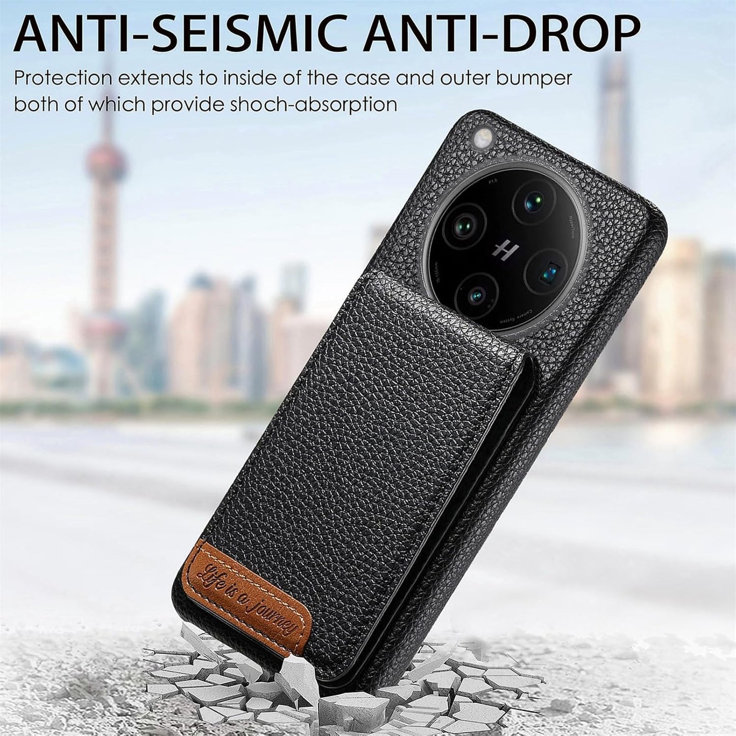 iTape 2 in 1 Wallet Phone Case for OPPO Find X8 Pro, Shockproof Ultra-thin Phone Case, RFID Anti-theft Wallet Brown