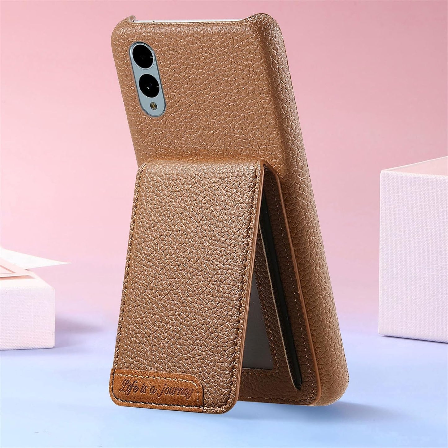iTape 2 in 1 Wallet Phone Case for Fujitsu arrows We2, Shockproof Ultra-thin Phone Case, RFID Anti-theft Wallet Pink