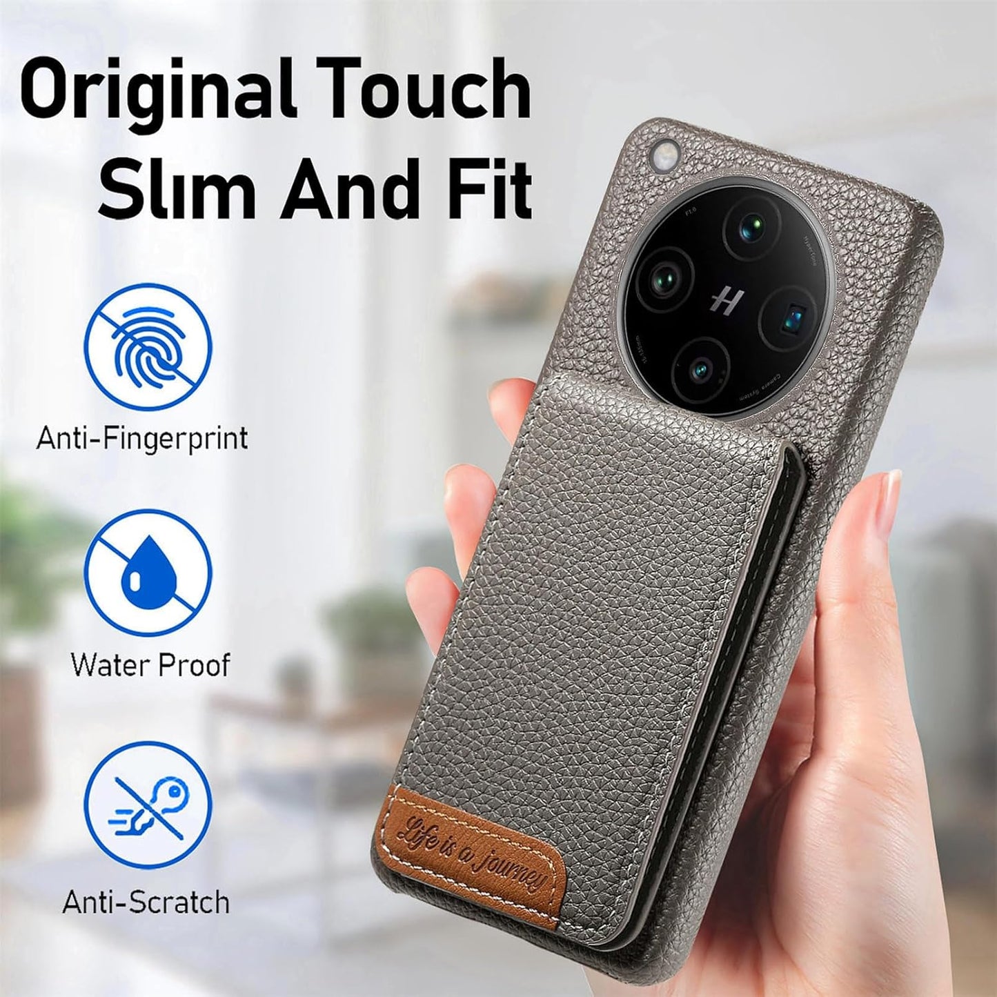 iTape 2 in 1 Wallet Phone Case for OPPO Find X8 Pro, Shockproof Ultra-thin Phone Case, RFID Anti-theft Wallet Brown