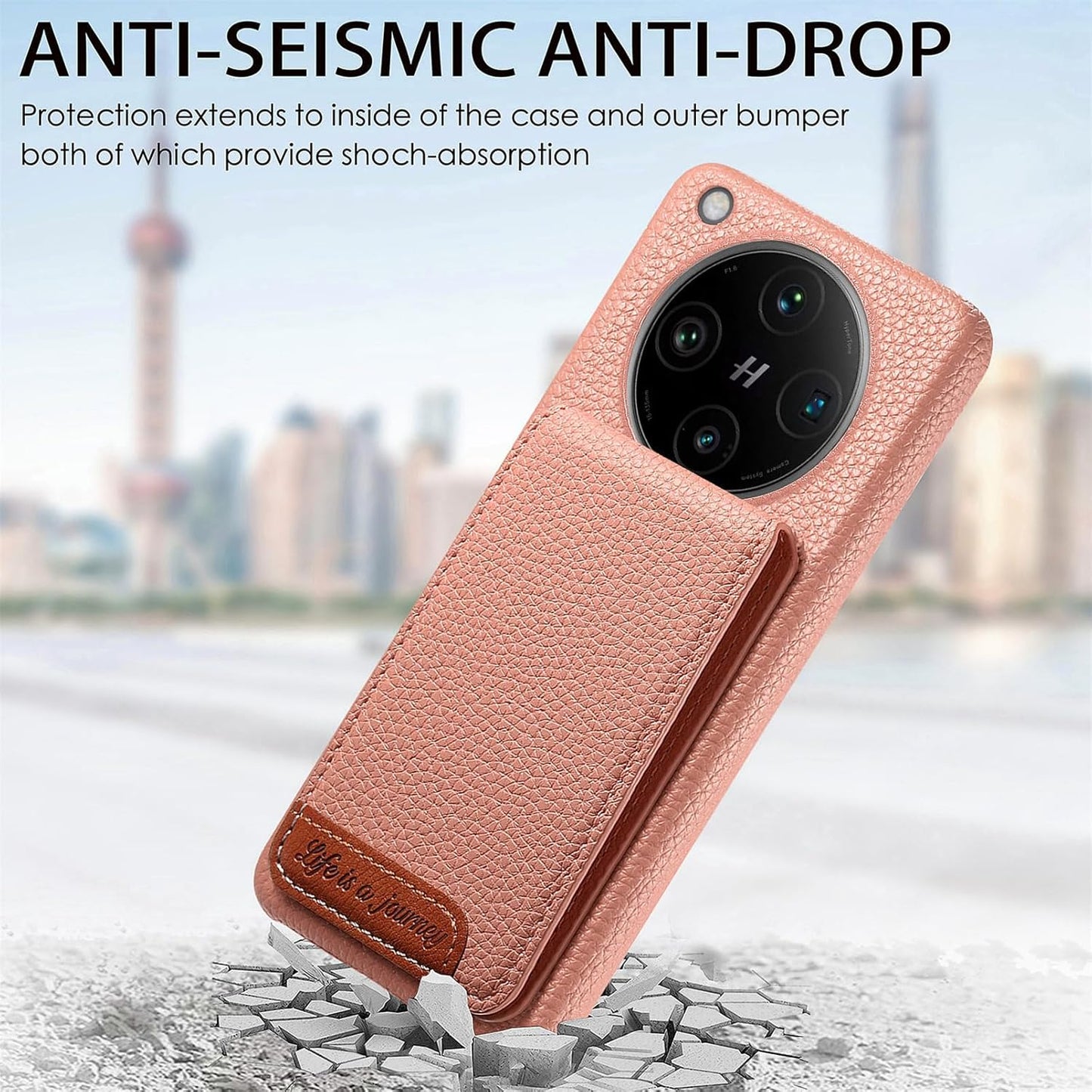 iTape 2 in 1 Wallet Phone Case for OPPO Find X8 Pro, Shockproof Ultra-thin Phone Case, RFID Anti-theft Wallet Brown