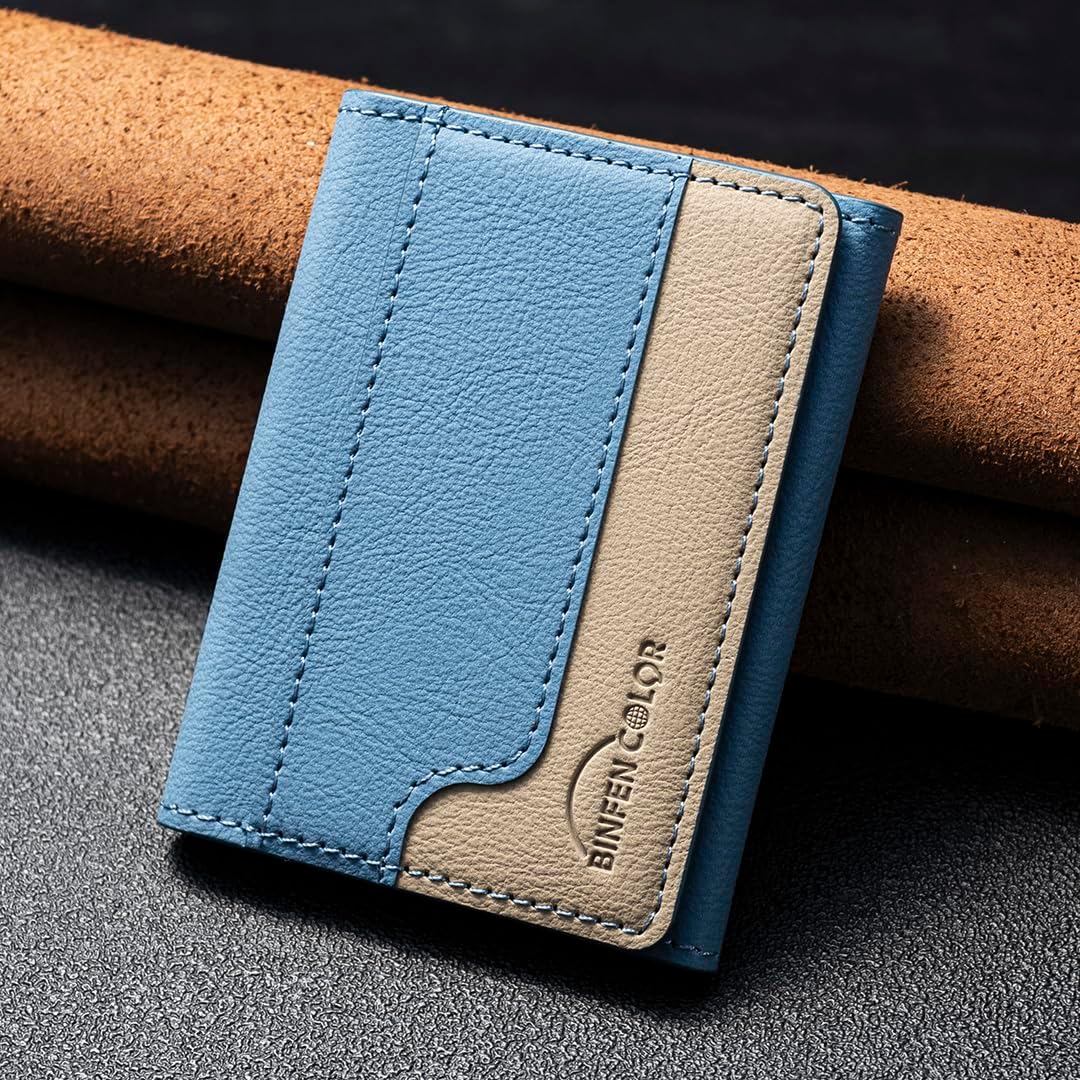 iTape Leather Magnetic Phone Wallet Compatible with Various Phone Models Android and iOS, Colorblock Horizontal Magnetic Card Holder Ultra-thin Wallet Card Holder Flip Stand Green