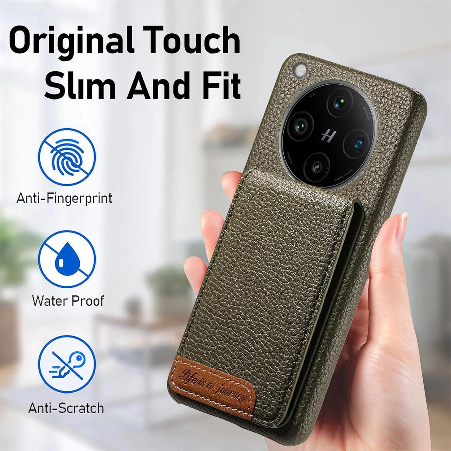 iTape 2 in 1 Wallet Phone Case for OPPO Find X8 Pro, Shockproof Ultra-thin Phone Case, RFID Anti-theft Wallet Brown