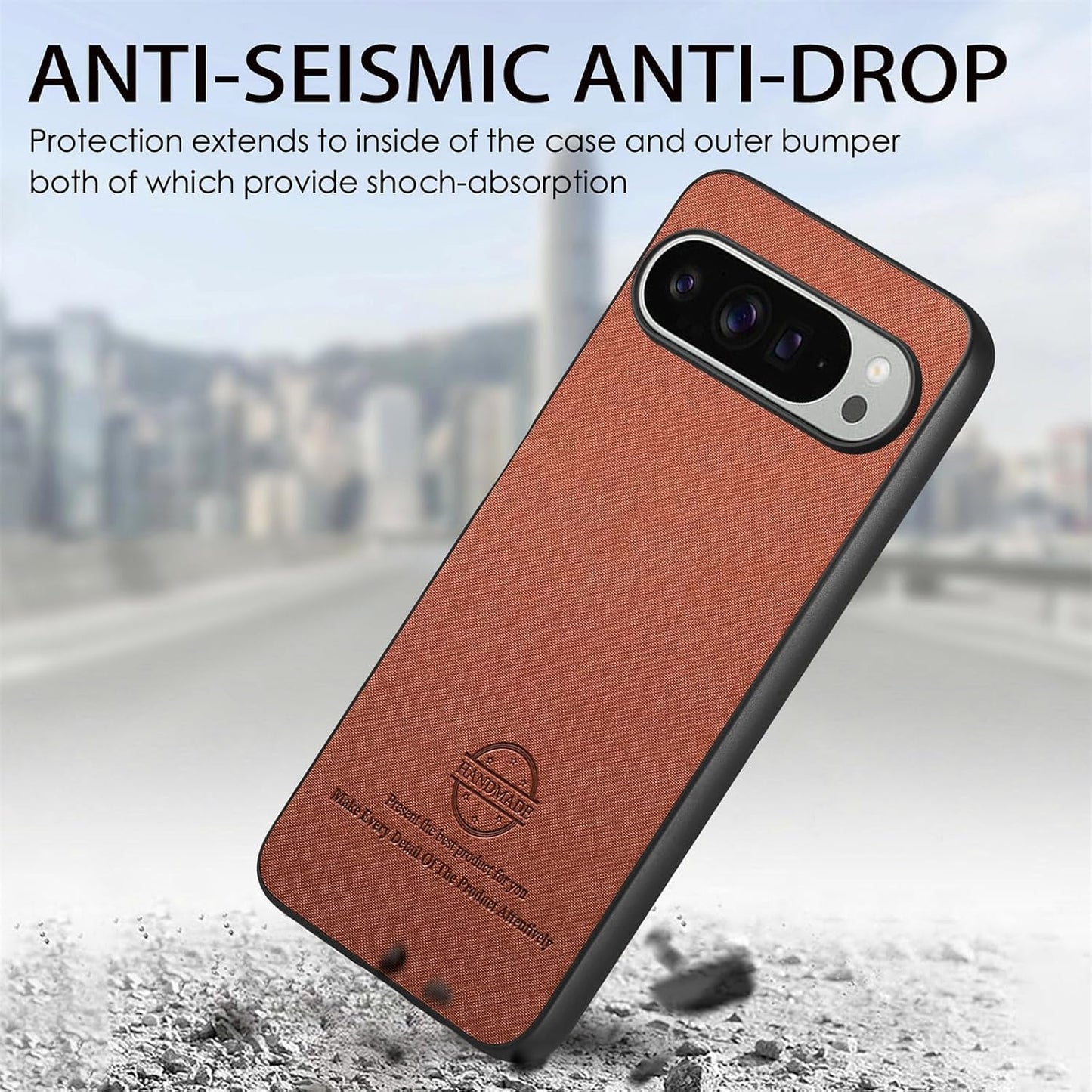 iTape Twill Phone Case for Google Pixel 9 Pro XL, Shockproof Ultra-thin Phone Case, Supports Wireless Charging Green