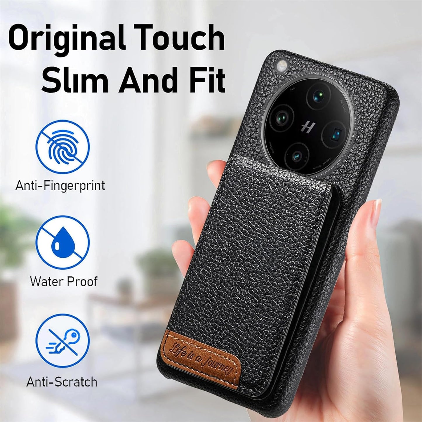 iTape 2 in 1 Wallet Phone Case for OPPO Find X8 Pro, Shockproof Ultra-thin Phone Case, RFID Anti-theft Wallet Brown