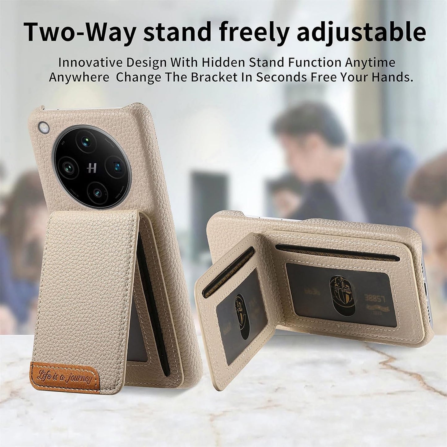 iTape 2 in 1 Wallet Phone Case for OPPO Find X8 Pro, Shockproof Ultra-thin Phone Case, RFID Anti-theft Wallet Brown