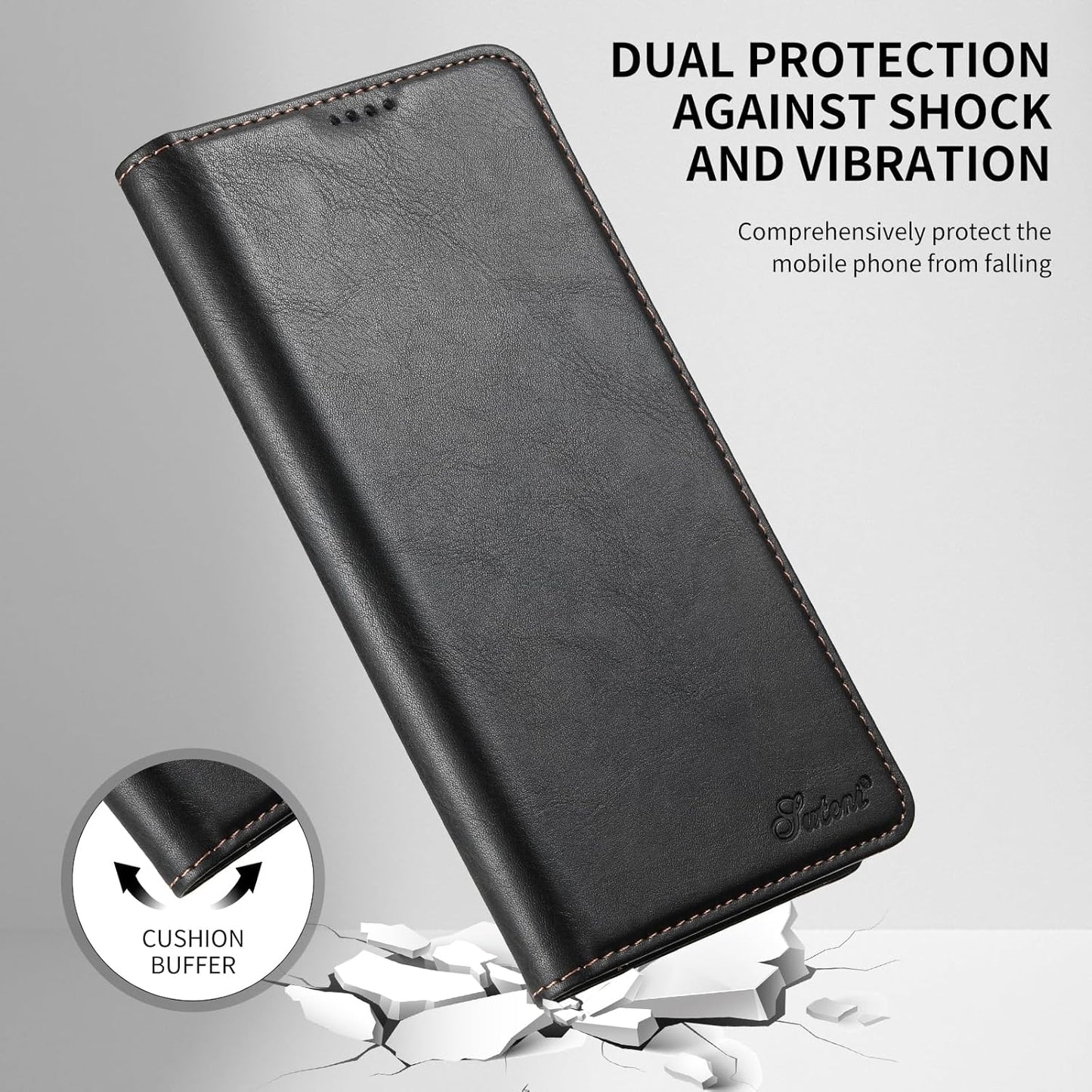 Wallet case for iPhone 13 Pro max, magnetic closure leather case, leather flip folio case holds up shockproof phone case Blue