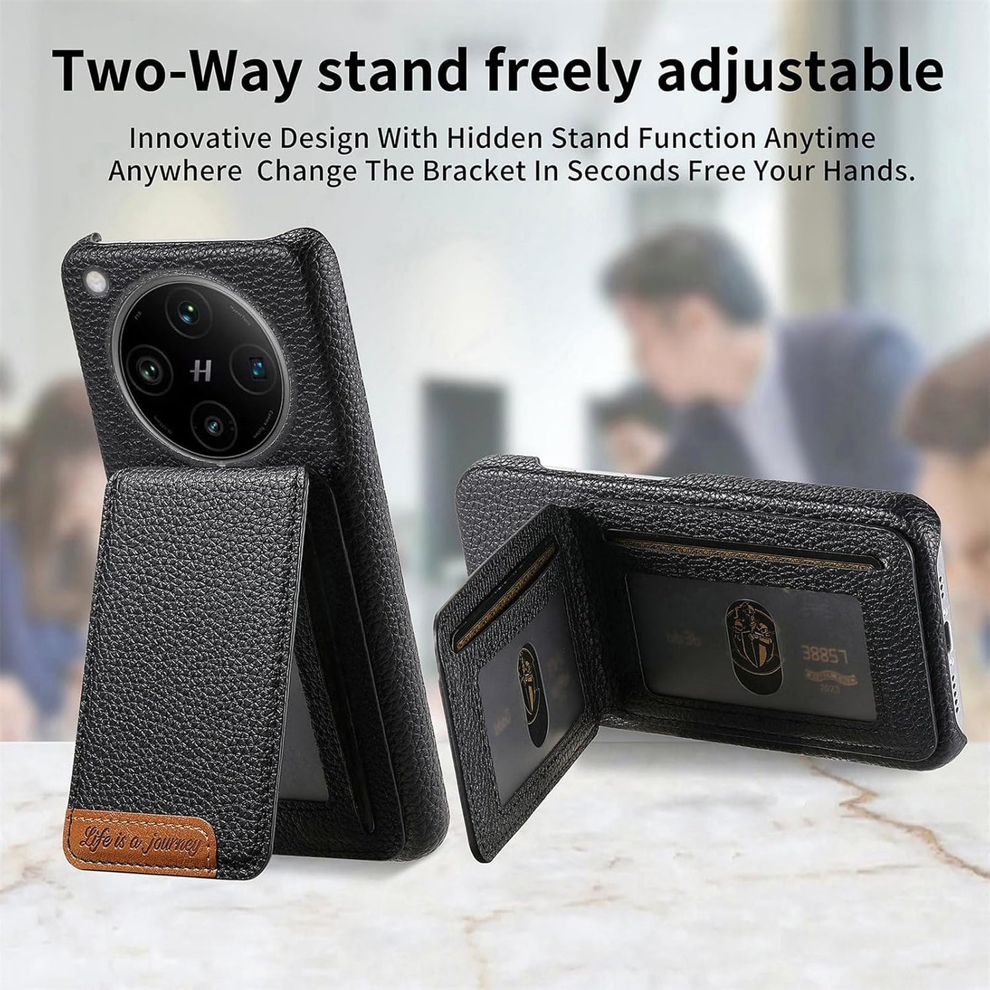 iTape 2 in 1 Wallet Phone Case for OPPO Find X8 Pro, Shockproof Ultra-thin Phone Case, RFID Anti-theft Wallet Brown
