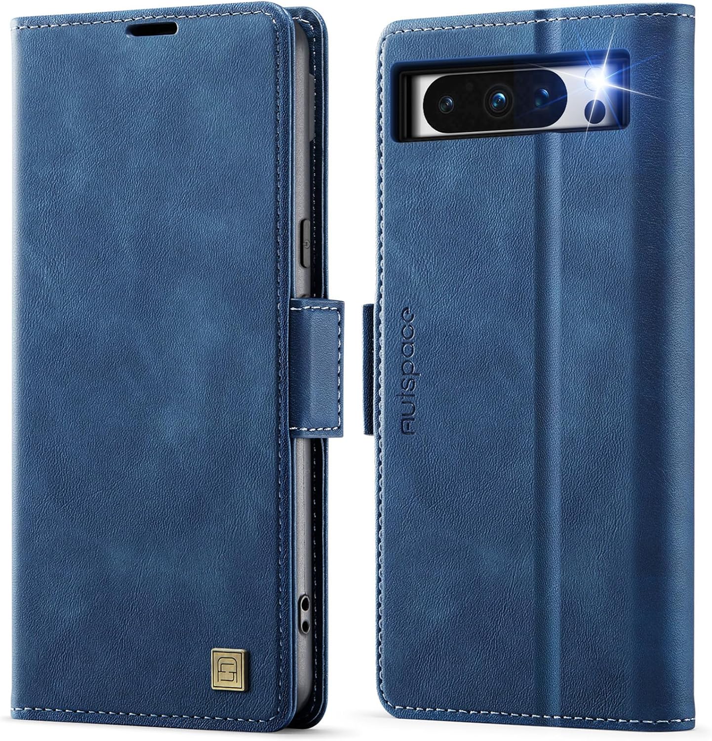 iTape Soft leather wallet case for Google Pixel 8 Pro, RFID (anti-theft), wallet card slot flip cover stand for Google Pixel 8 Pro Support wireless charging Brown