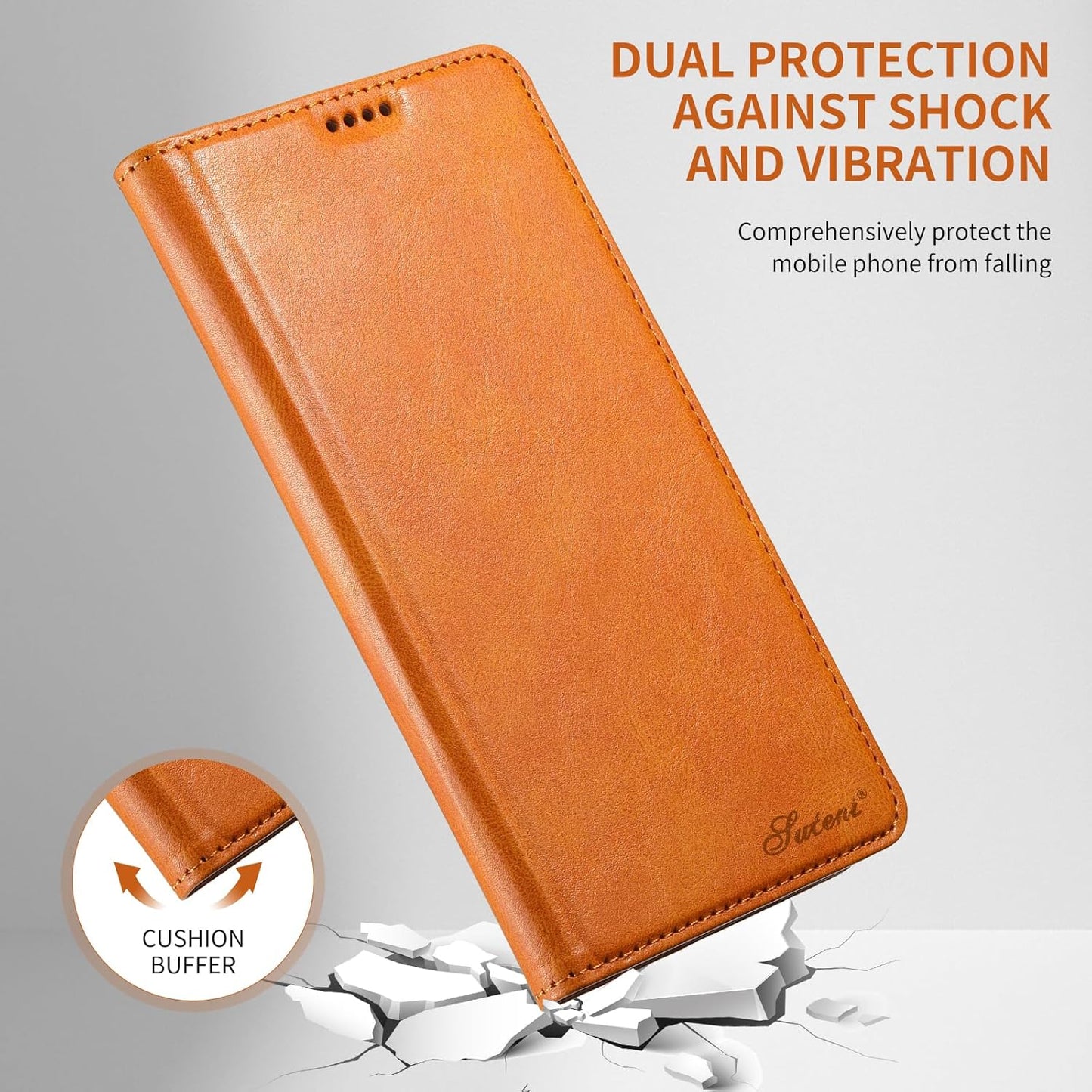Wallet case for iPhone 13 Pro max, magnetic closure leather case, leather flip folio case holds up shockproof phone case Blue