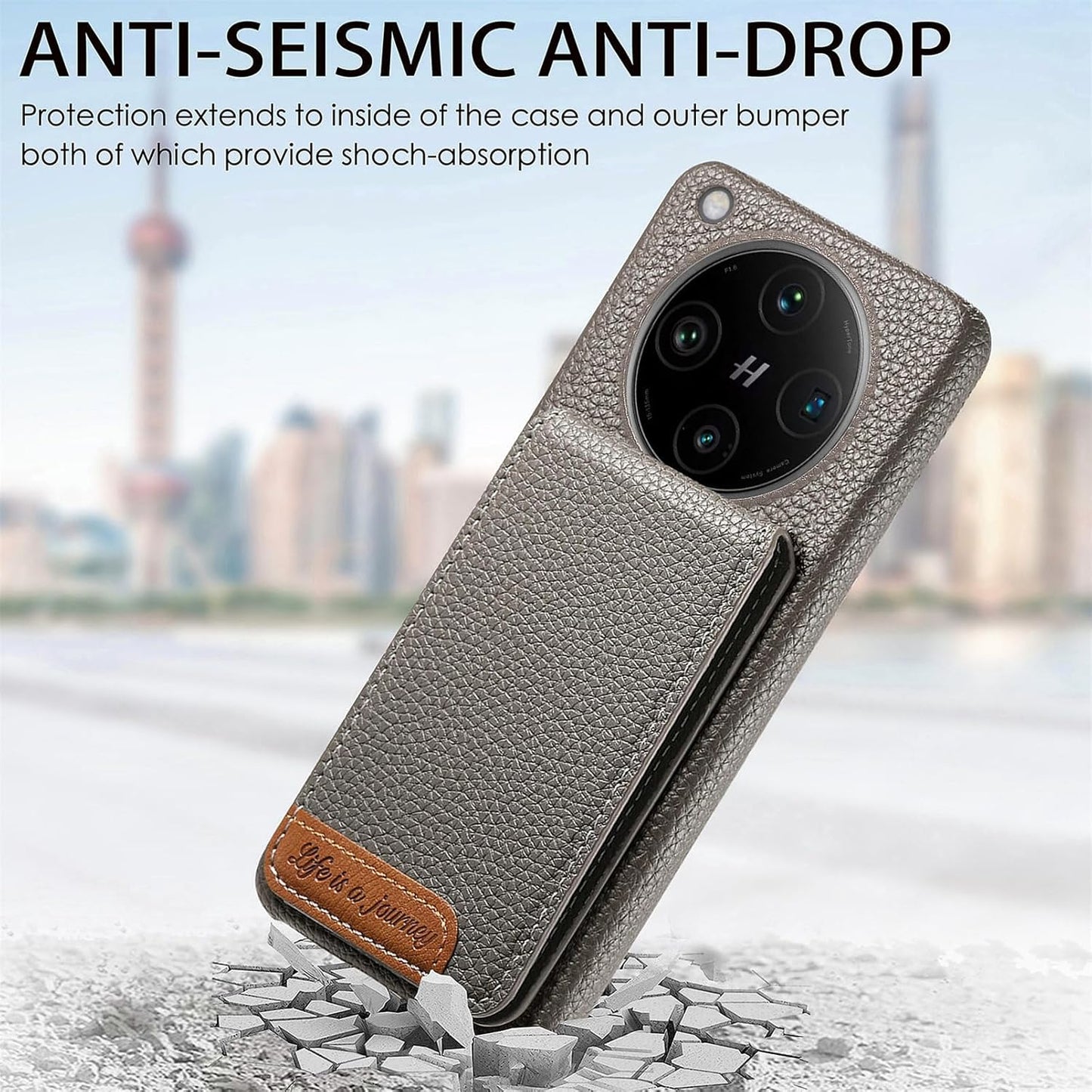 iTape 2 in 1 Wallet Phone Case for OPPO Find X8 Pro, Shockproof Ultra-thin Phone Case, RFID Anti-theft Wallet Brown
