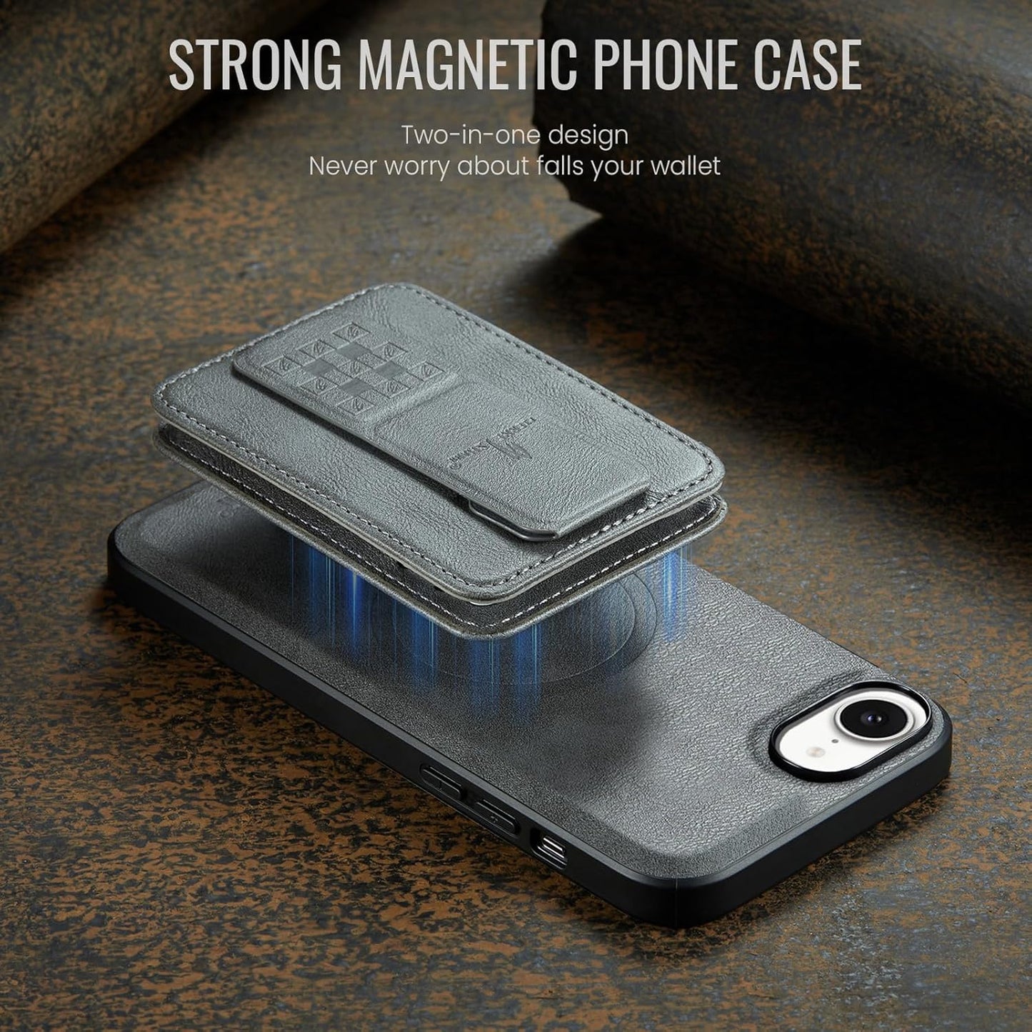 Magnetic Leather Phone Case for iPhone 16E, (RFID) Card Slot Wallet Flip Folding Stand, Wireless Charging Phone Case for iPhone 16E(RFID) Green