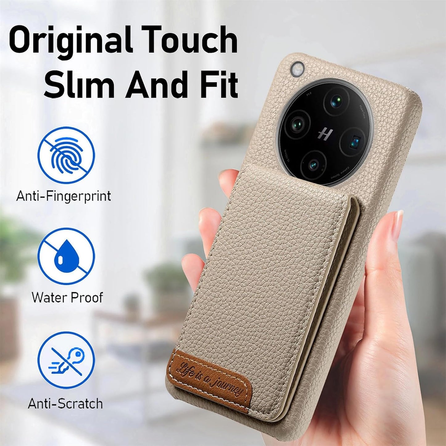 iTape 2 in 1 Wallet Phone Case for OPPO Find X8 Pro, Shockproof Ultra-thin Phone Case, RFID Anti-theft Wallet Brown