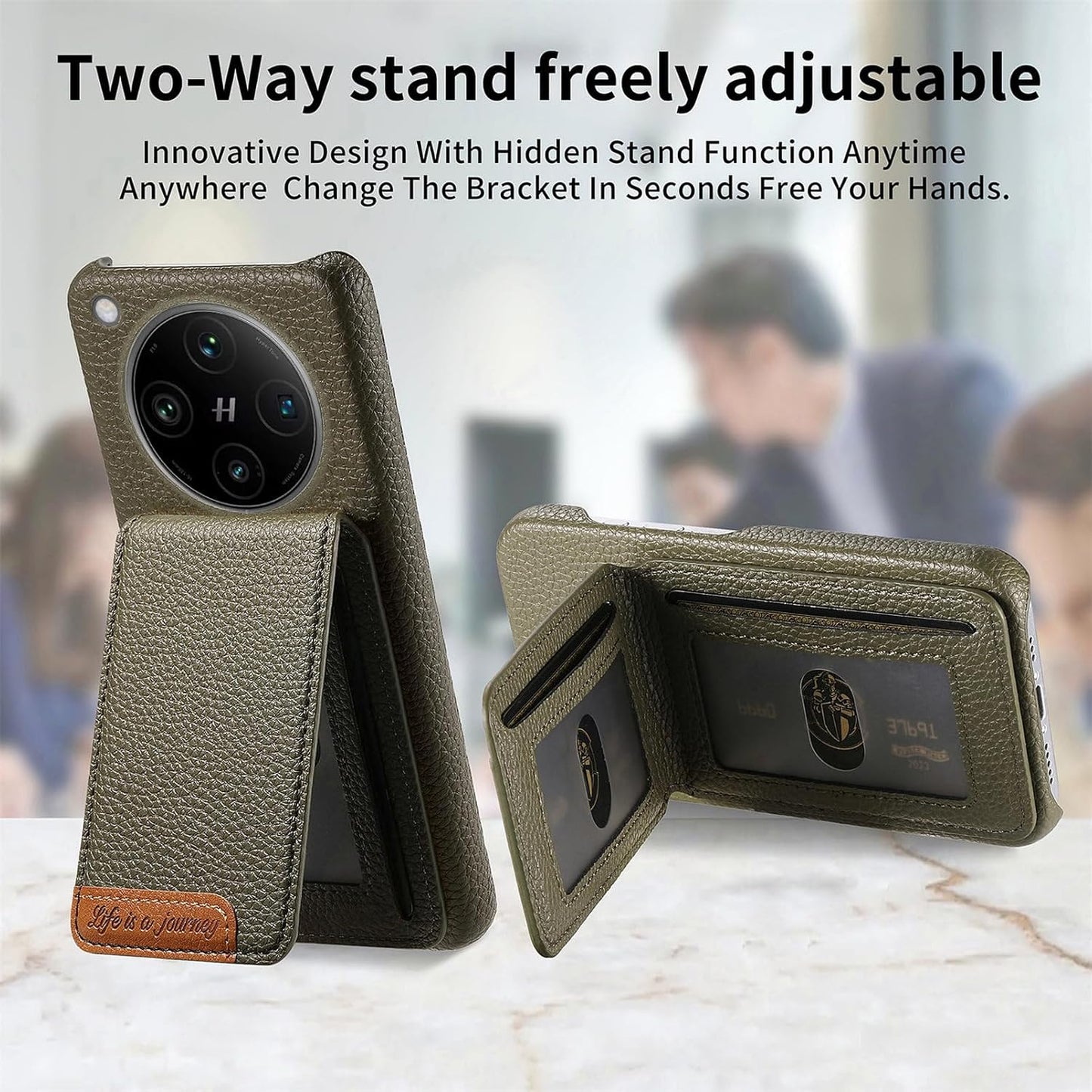 iTape 2 in 1 Wallet Phone Case for OPPO Find X8 Pro, Shockproof Ultra-thin Phone Case, RFID Anti-theft Wallet Brown