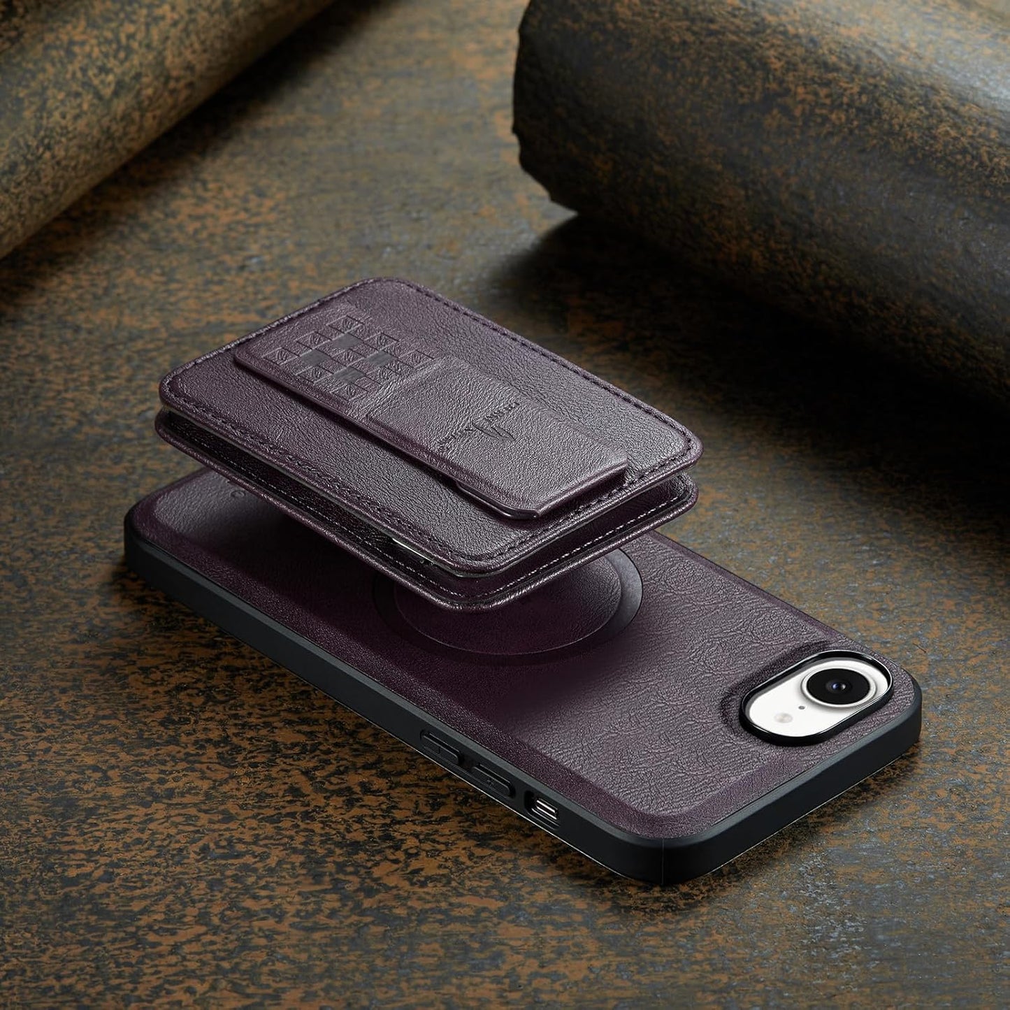 Magnetic Leather Phone Case for iPhone 16E, (RFID) Card Slot Wallet Flip Folding Stand, Wireless Charging Phone Case for iPhone 16E(RFID) Green