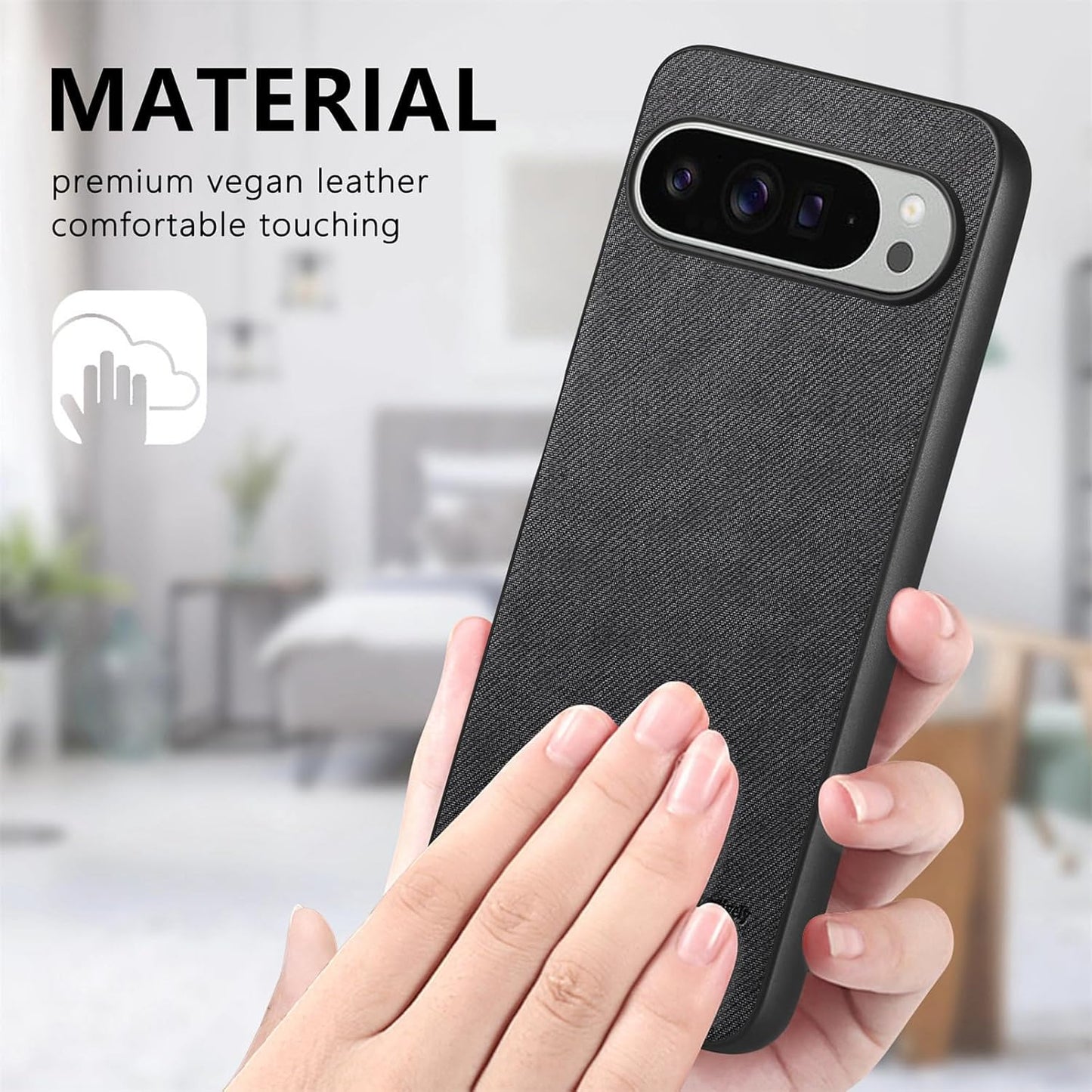 iTape Twill Phone Case for Google Pixel 9 Pro XL, Shockproof Ultra-thin Phone Case, Supports Wireless Charging Green