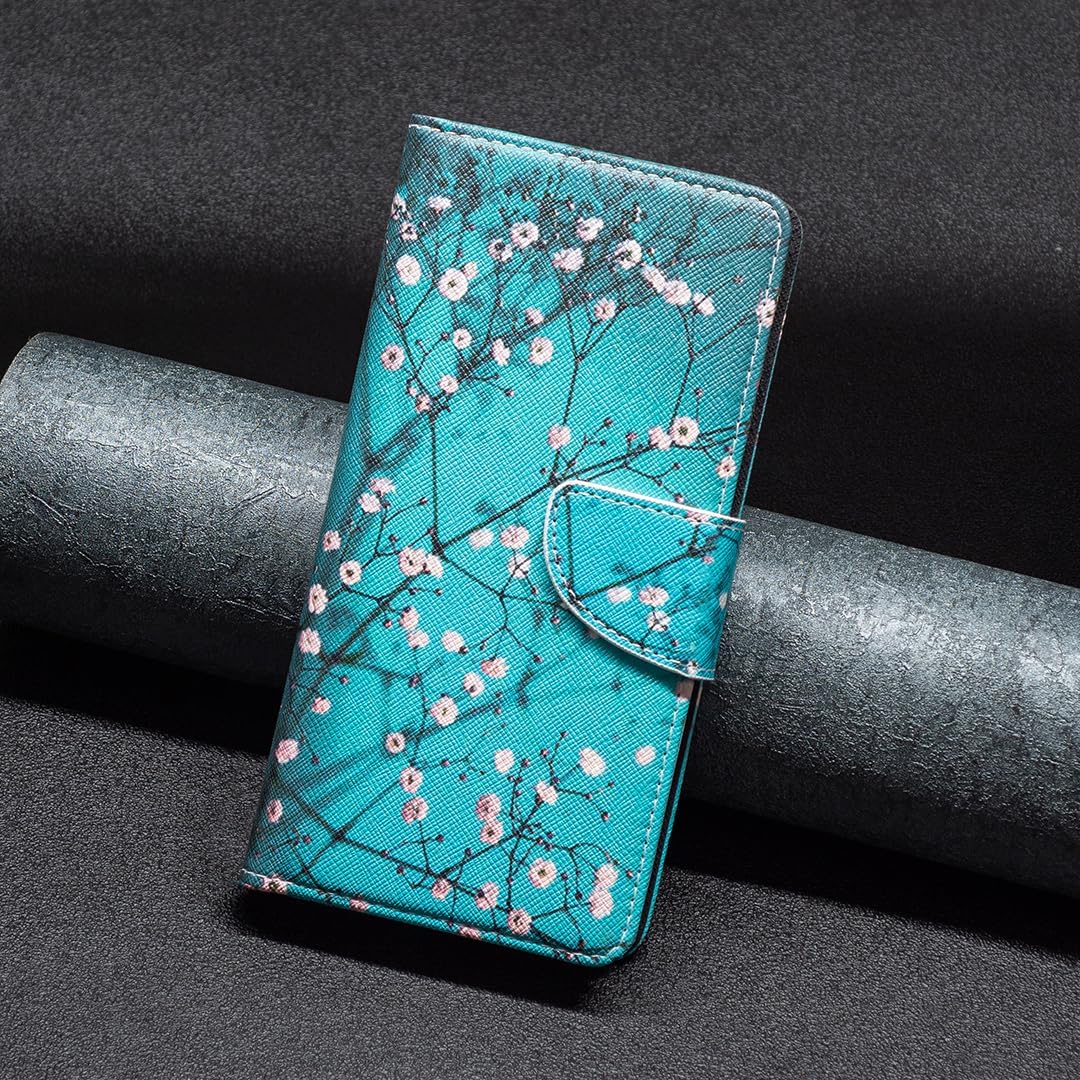 Painted phone case for iPhone 16E, magnetic closure wallet case, multiple card slots, wallet, flip cover, shockproof protection