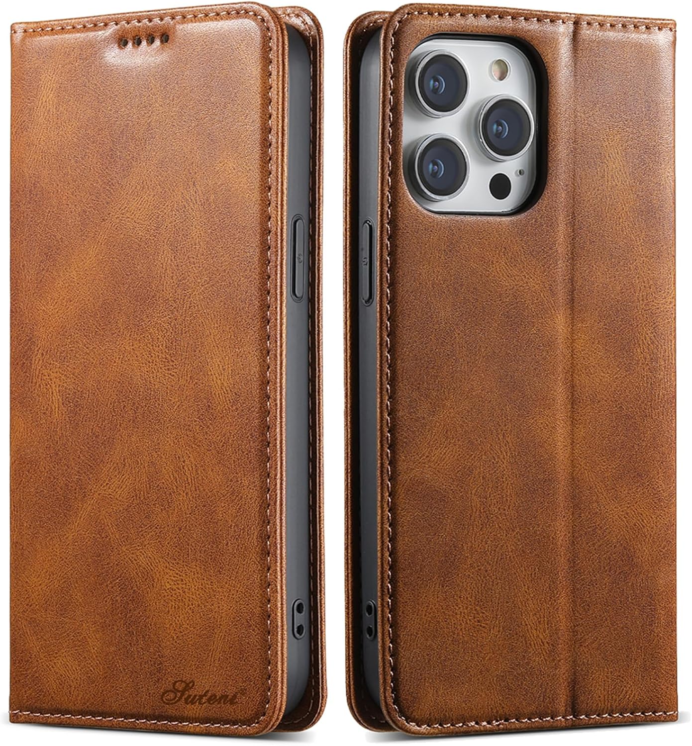 Wallet case for iPhone 13 Pro max, magnetic closure leather case, leather flip folio case holds up shockproof phone case Blue