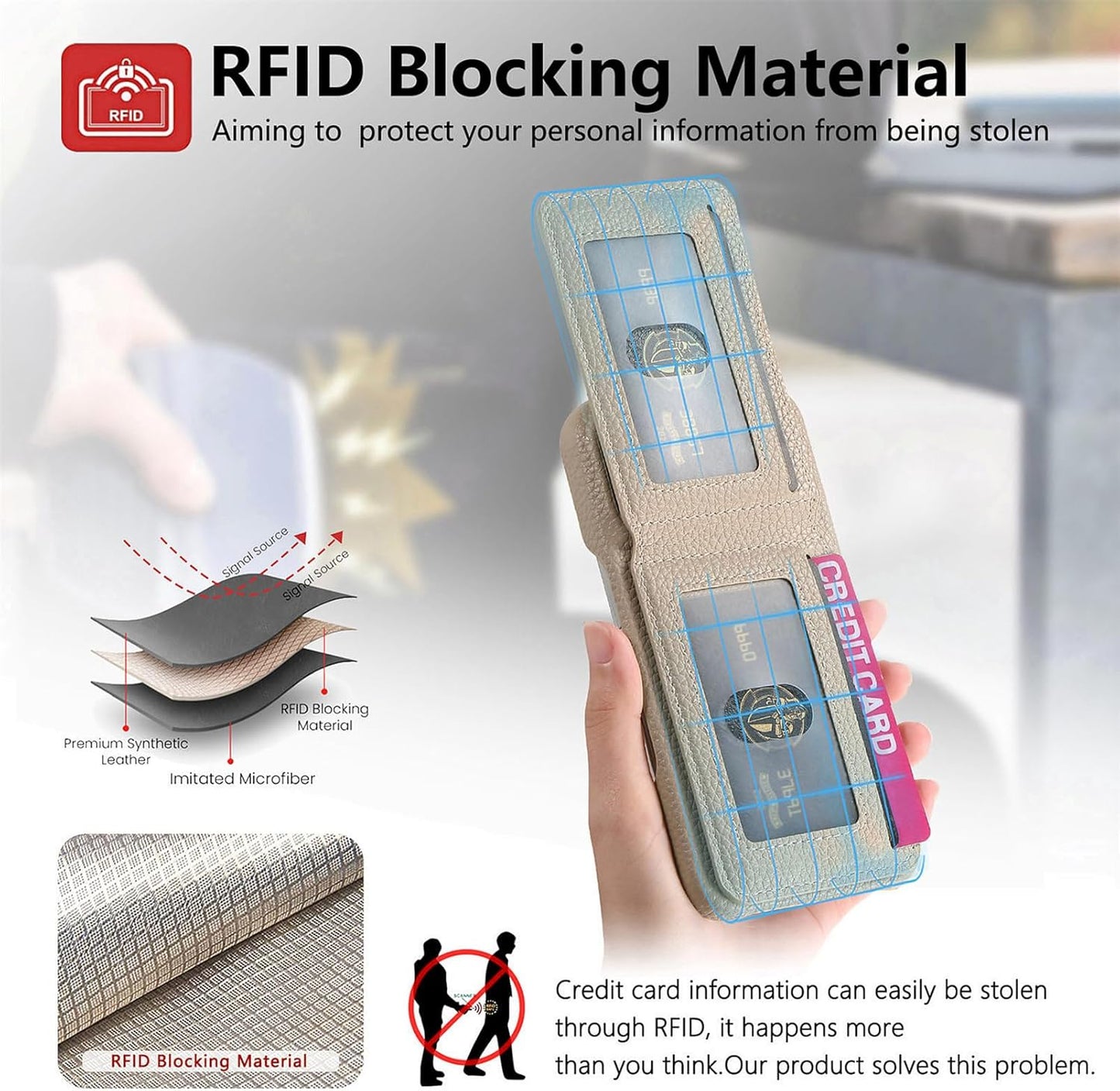 iTape 2 in 1 Wallet Phone Case for OPPO Find X8 Pro, Shockproof Ultra-thin Phone Case, RFID Anti-theft Wallet Brown